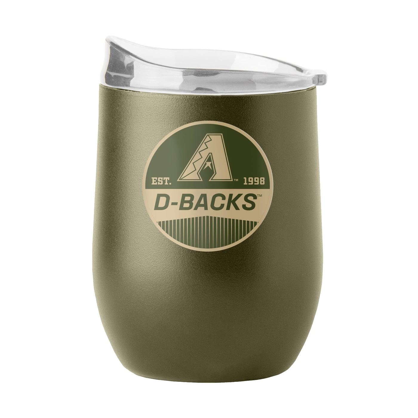 Arizona Diamondbacks 16oz Badge Powder Coat Curved Beverage - Logo Brands