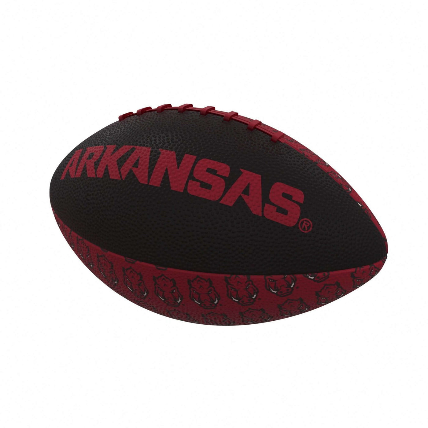Arkansas Repeating Mini-Size Rubber Football - Logo Brands
