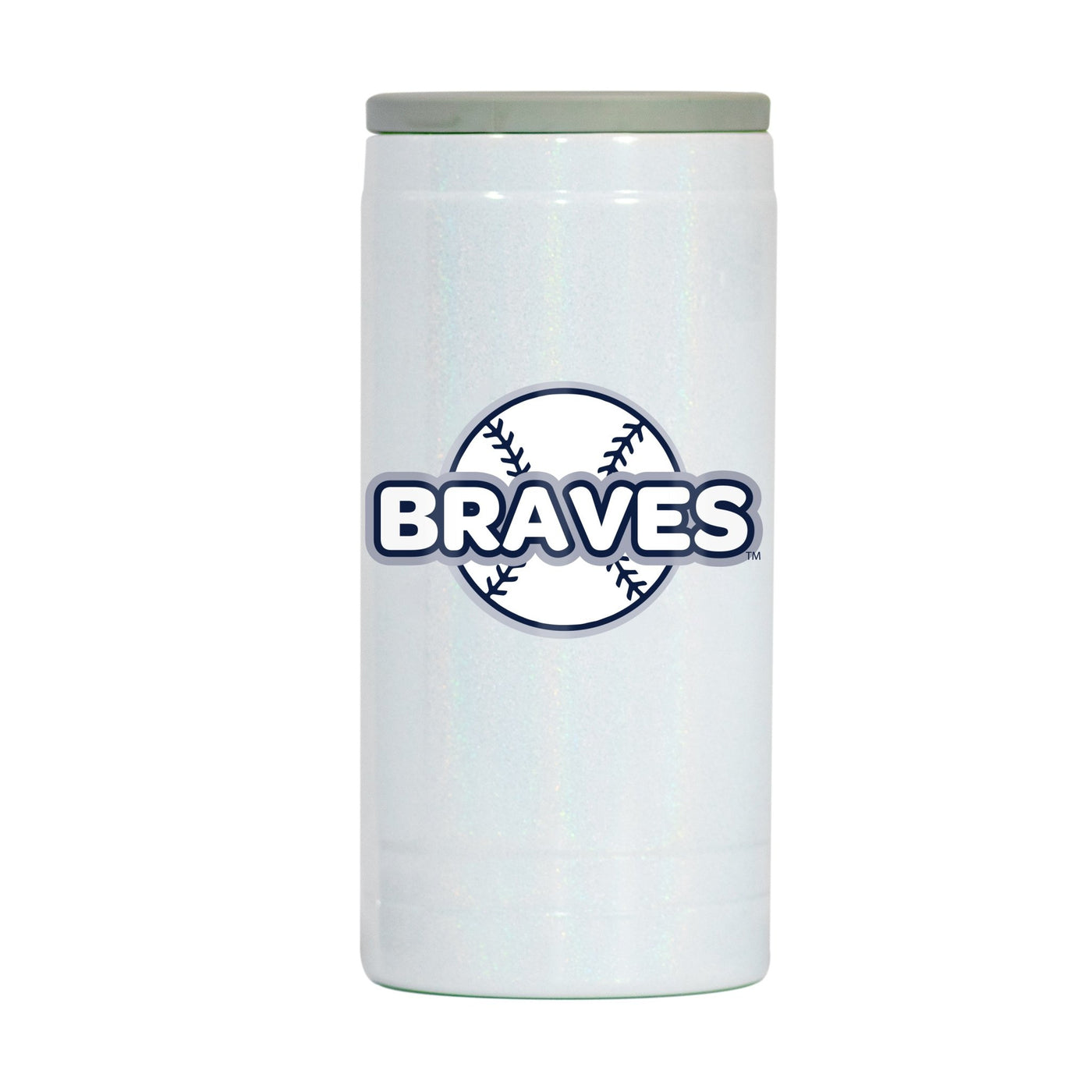 Atlanta Braves 12oz Bubble Iridescent Slim Coolie - Logo Brands