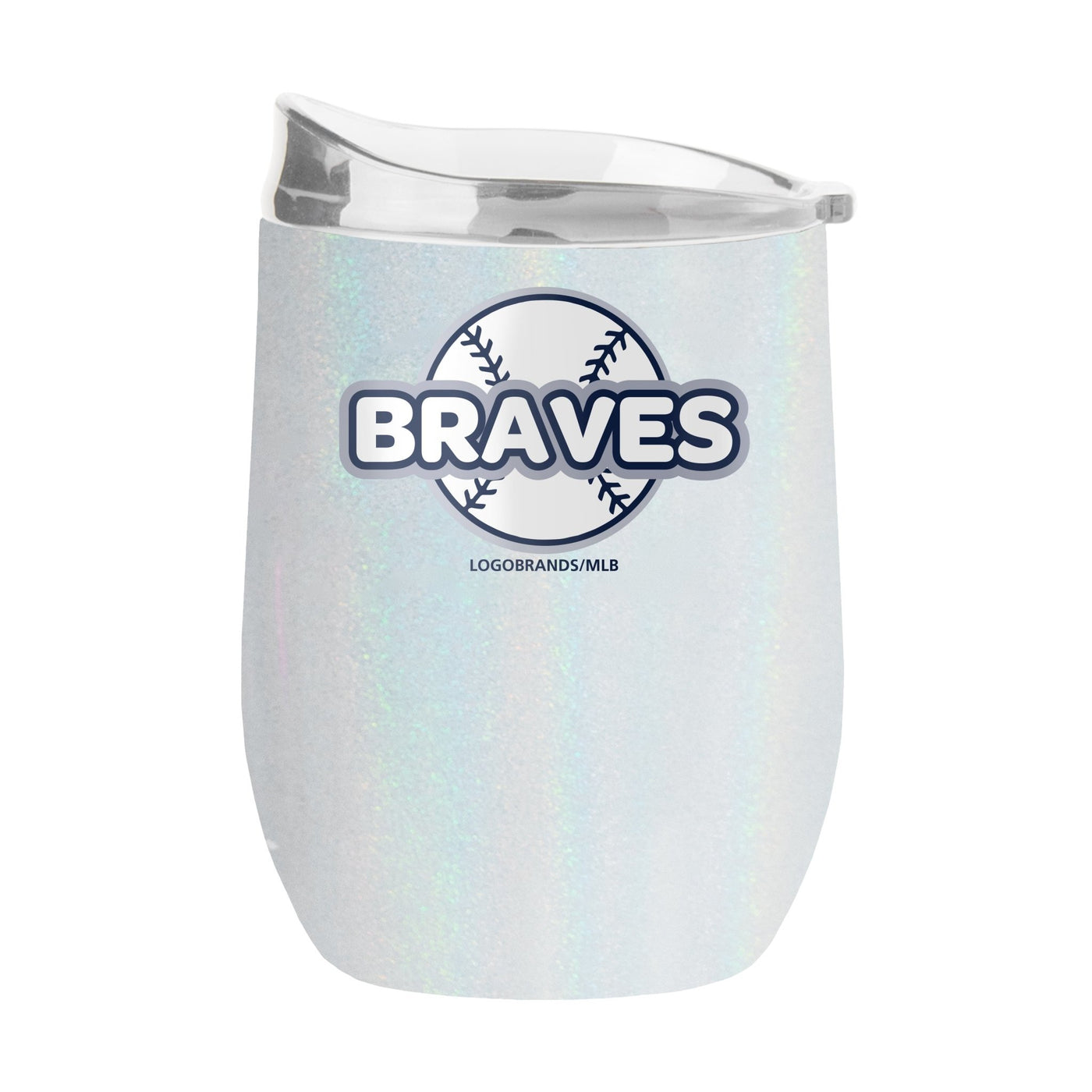 Atlanta Braves 16oz Bubble Iridescent Curved Tumbler - Logo Brands