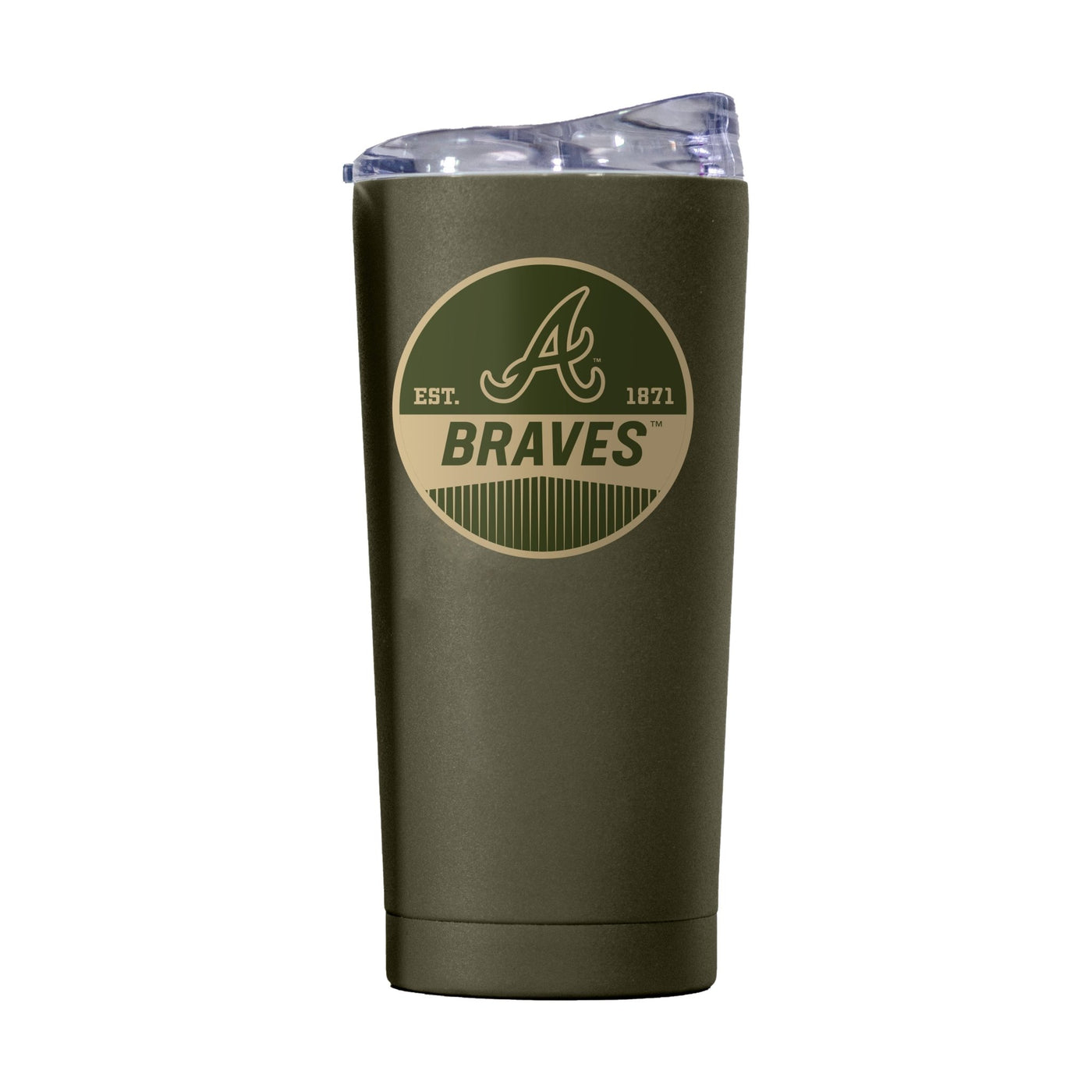 Atlanta Braves 20oz Badge Powder Coat Tumbler - Logo Brands