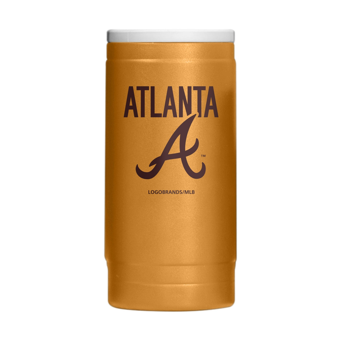 Atlanta Braves Huddle Powder Coat Slim Can Coolie - Logo Brands