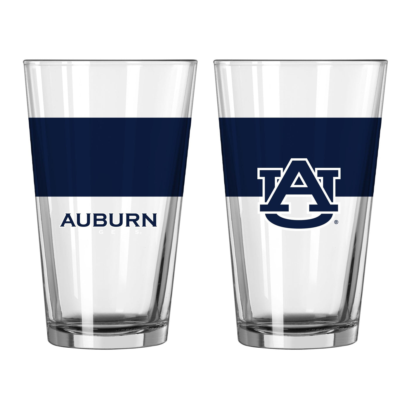 Auburn 16oz Colorblock Pint Glass - Logo Brands