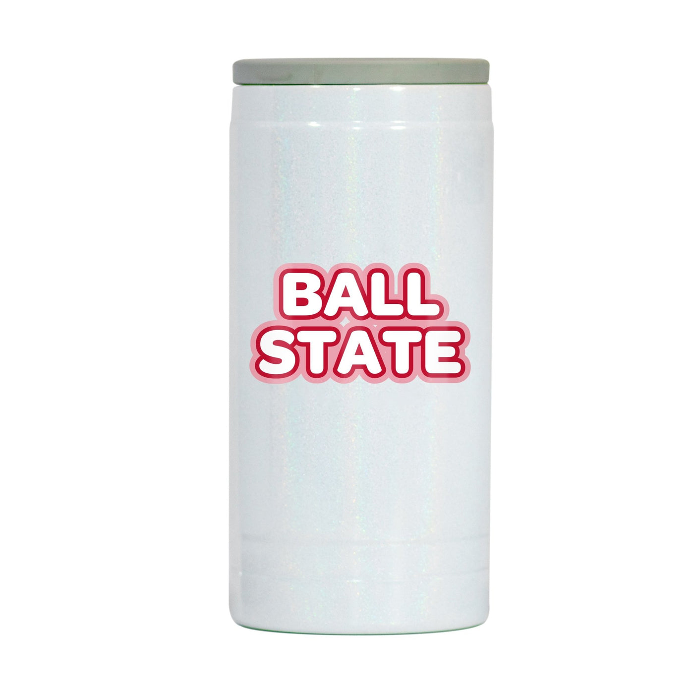 Ball State 12oz Bubble Iridescent Slim Coolie - Logo Brands