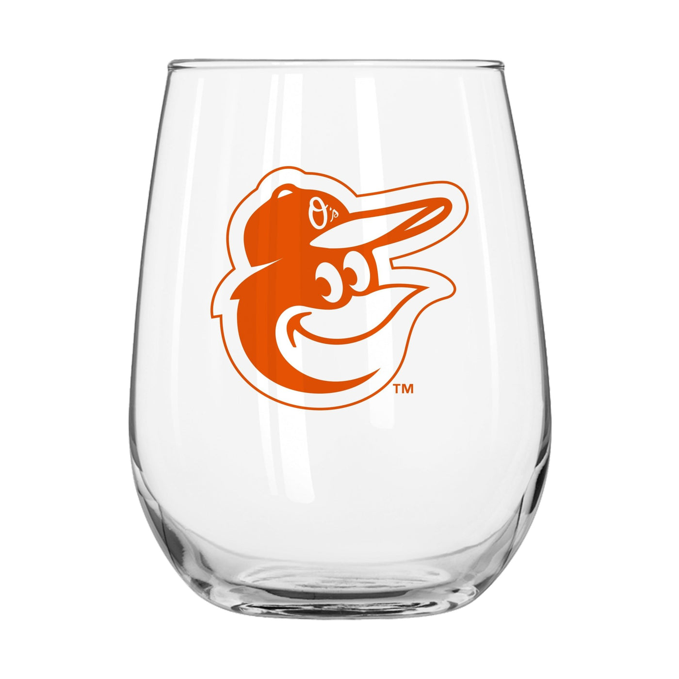 Baltimore Orioles 16oz Gameday Curved Beverage Glass - Logo Brands
