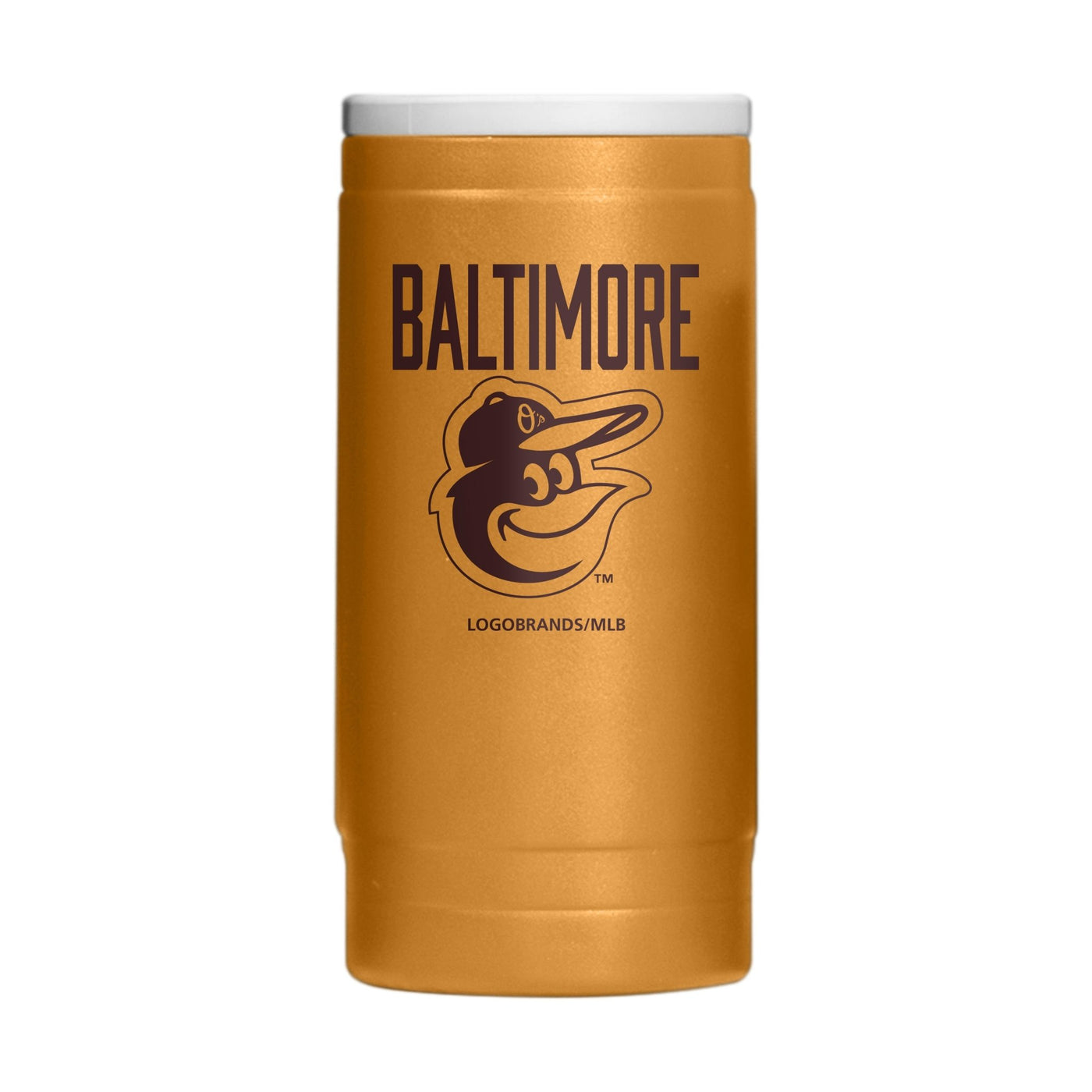Baltimore Orioles Huddle Powder Coat Slim Can Coolie - Logo Brands