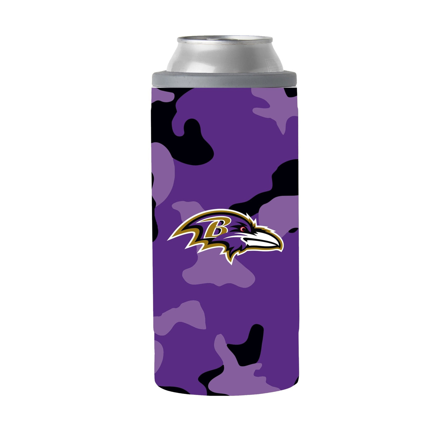 Baltimore Ravens Camo Swagger 12oz Slim Can Coolie - Logo Brands