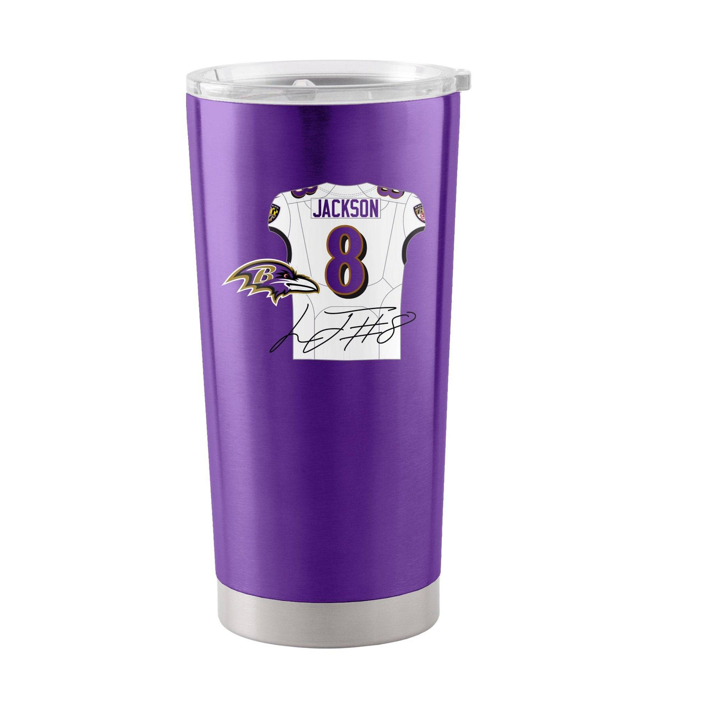 Baltimore Ravens Lamar Jackson 20oz Stainless Steel Tumbler - Logo Brands