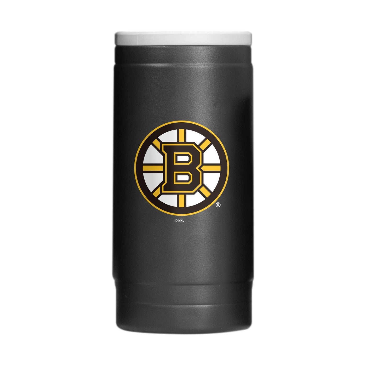 Boston Bruins 12oz Flipside Powdercoat SlimCan Coolie - Logo Brands
