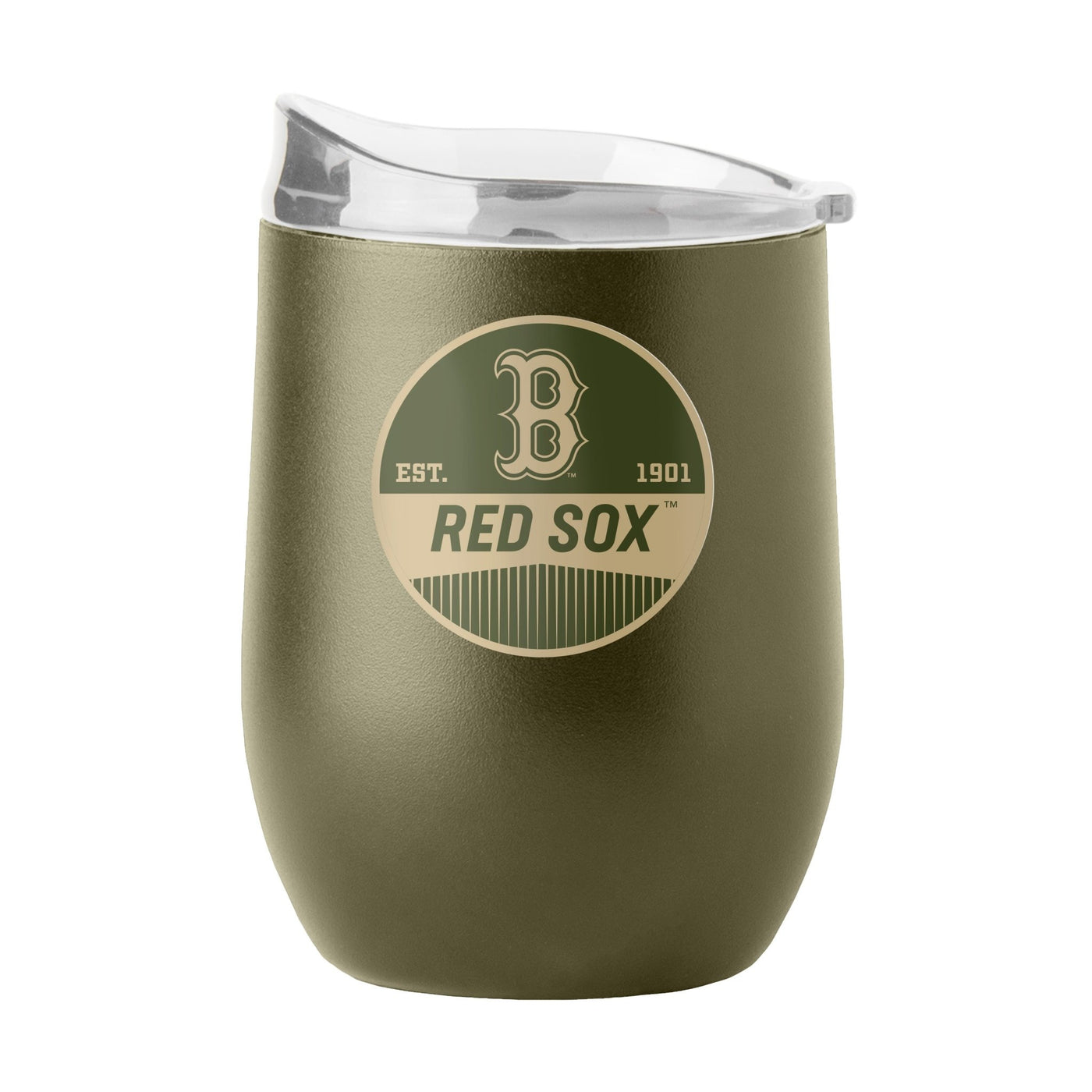 Boston Red Sox 16oz Badge Powder Coat Curved Beverage - Logo Brands