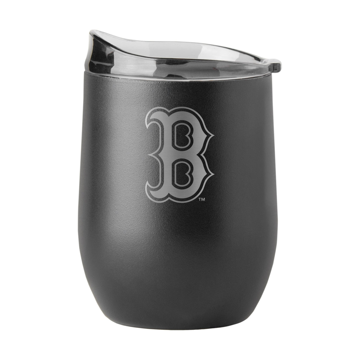 Boston Red Sox 16oz Black Etch Powder Coat Curved Bev - Logo Brands
