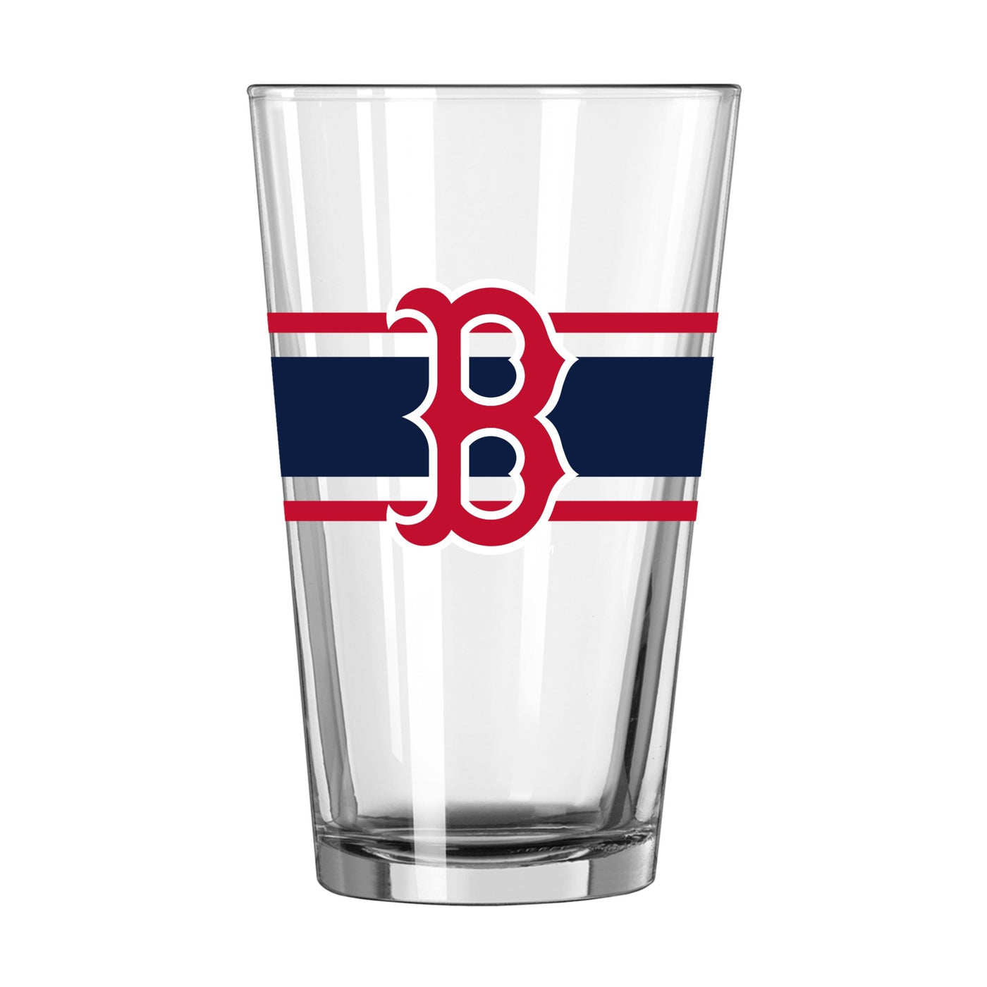 Boston Red Sox 16oz Stripe Pint Glass - Logo Brands