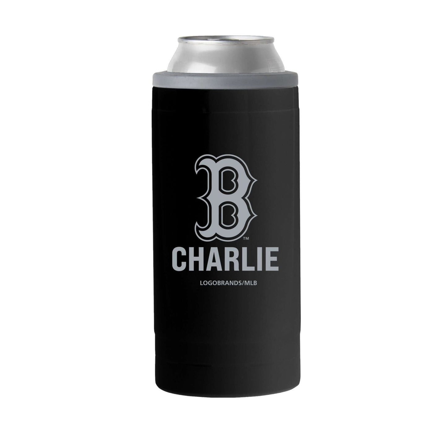 Boston Red Sox Personalized 12oz Black Sim Can Coolie - Logo Brands