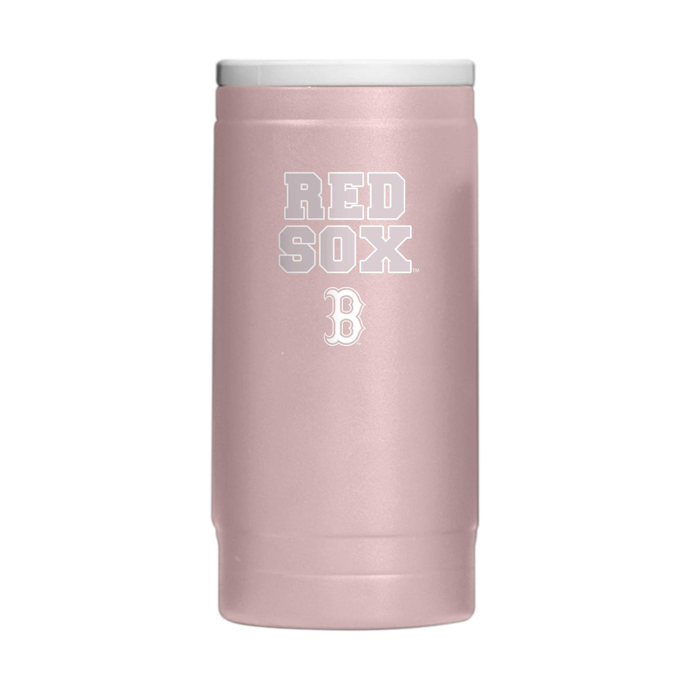 Boston Red Sox Stencil Powder Coat Slim Can Coolie - Logo Brands