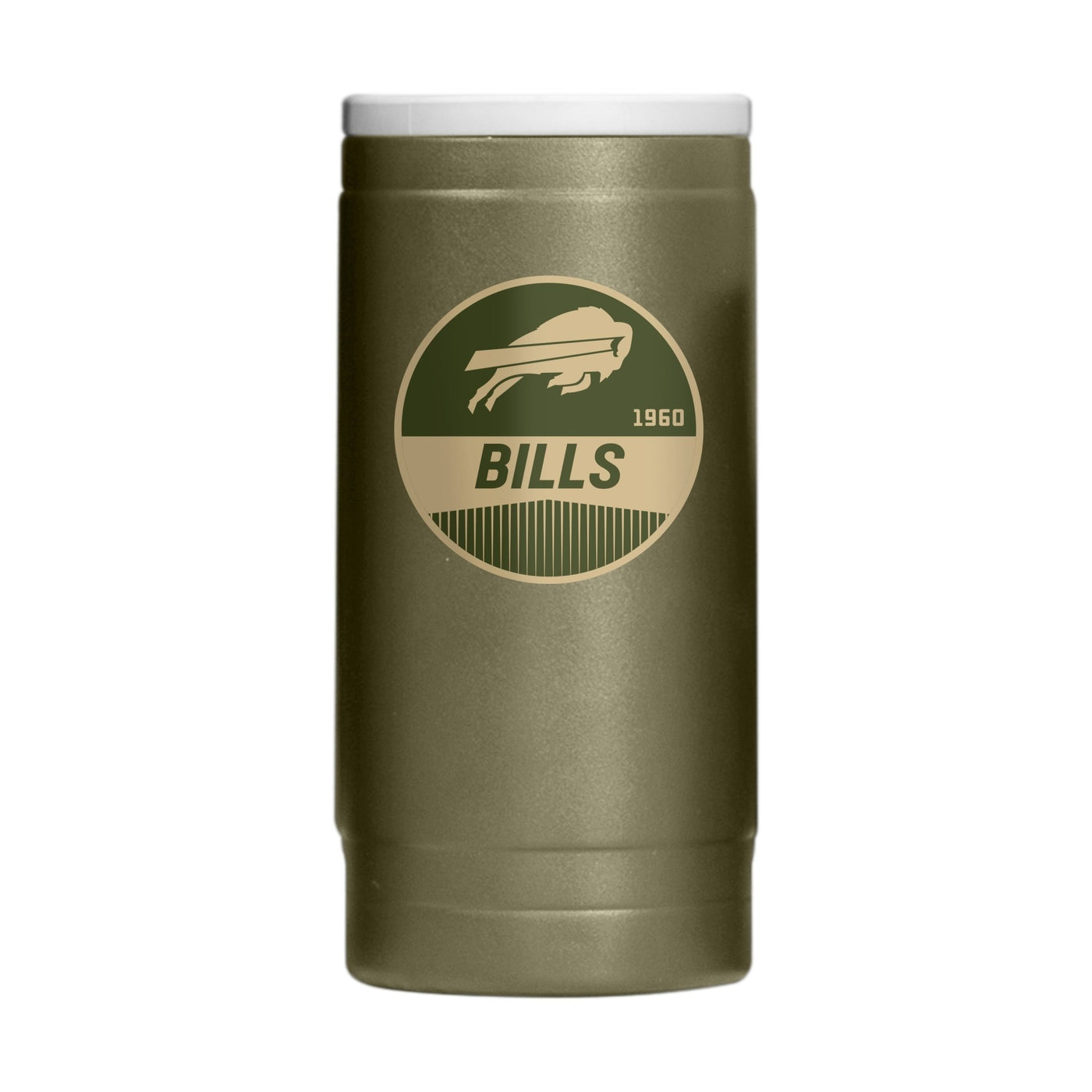 Buffalo Bills Badge Powder Coat Slim Can Coolie - Logo Brands