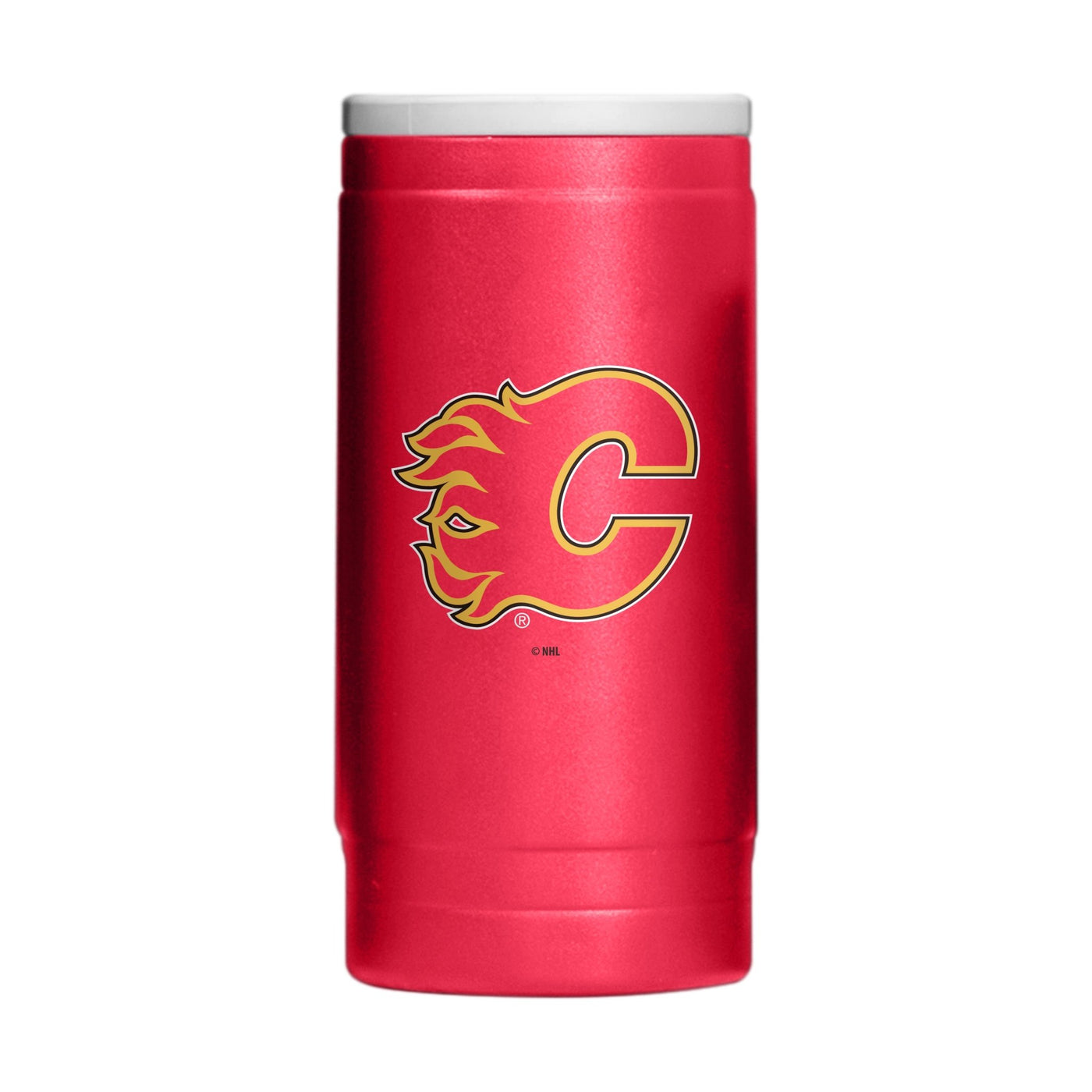 Calgary Flames 12oz Flipside Powdercoat SlimCan Coolie - Logo Brands