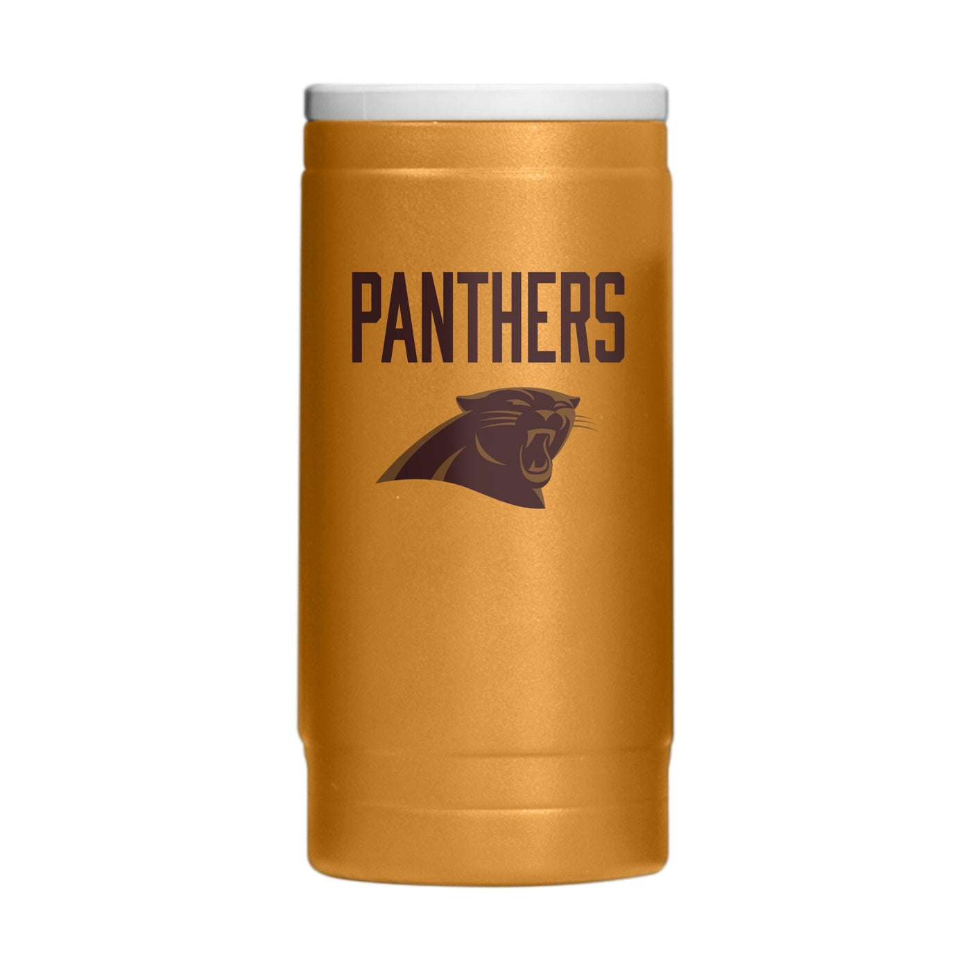 Carolina Panthers Huddle Powder Coat Slim Can Coolie - Logo Brands