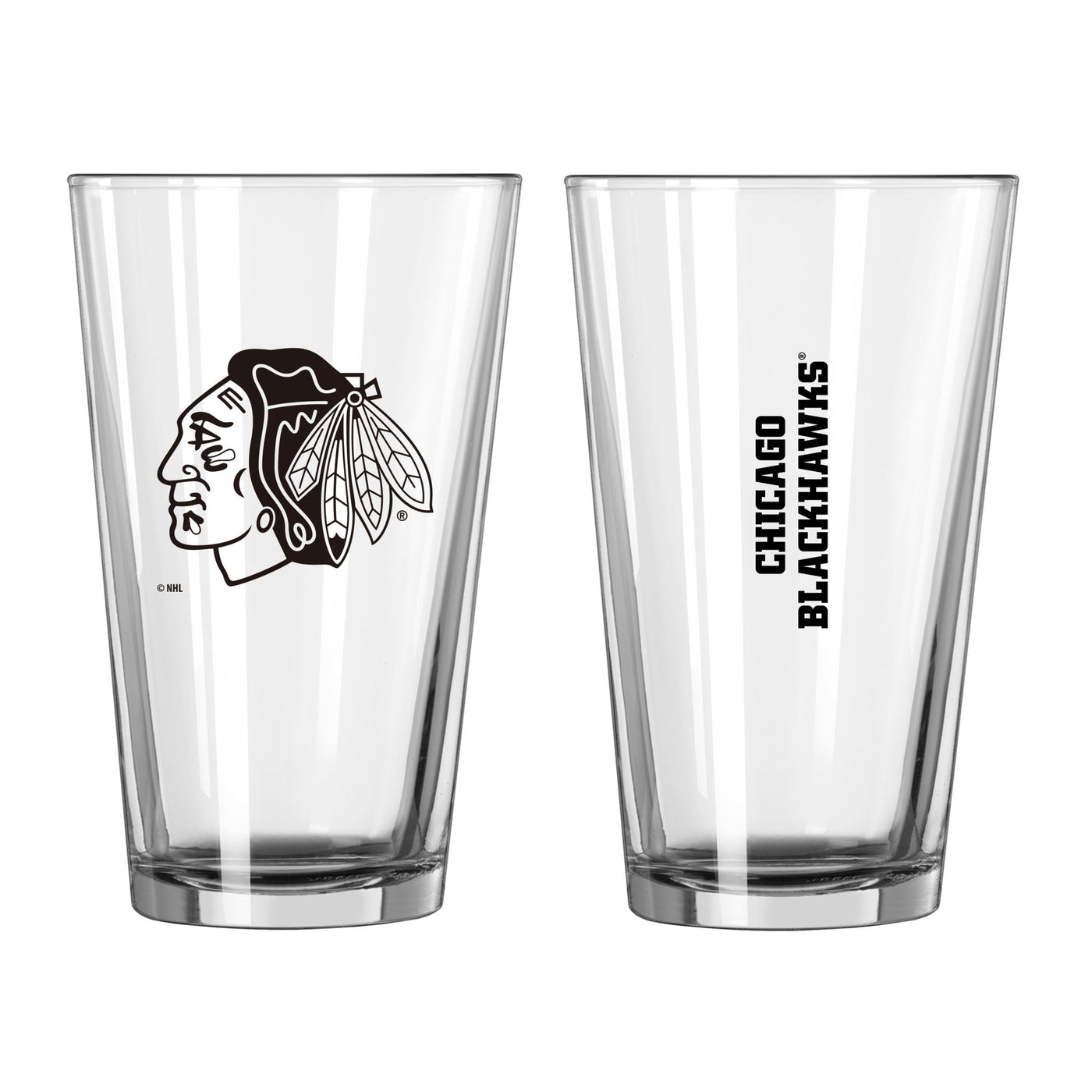 Chicago Blackhawks 16oz Gameday Pint Glass - Logo Brands