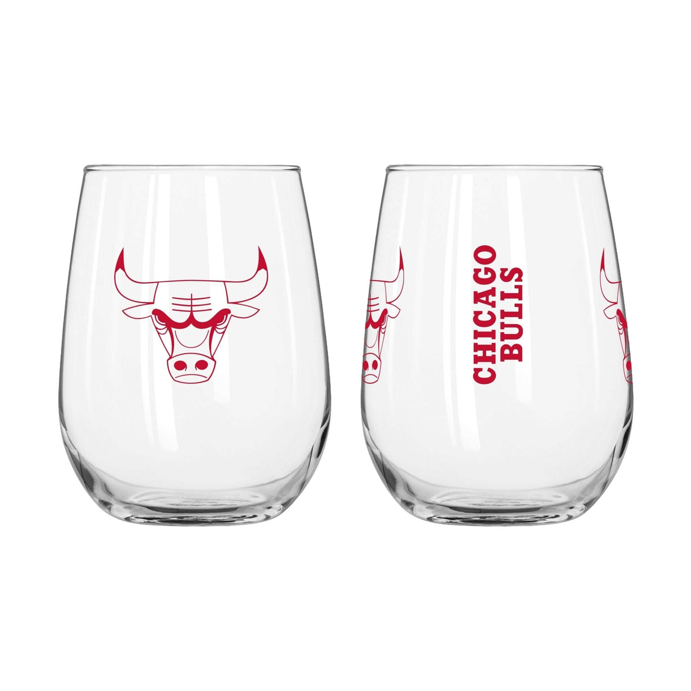Chicago Bulls 16oz Gameday Curved Beverage Glass - Logo Brands