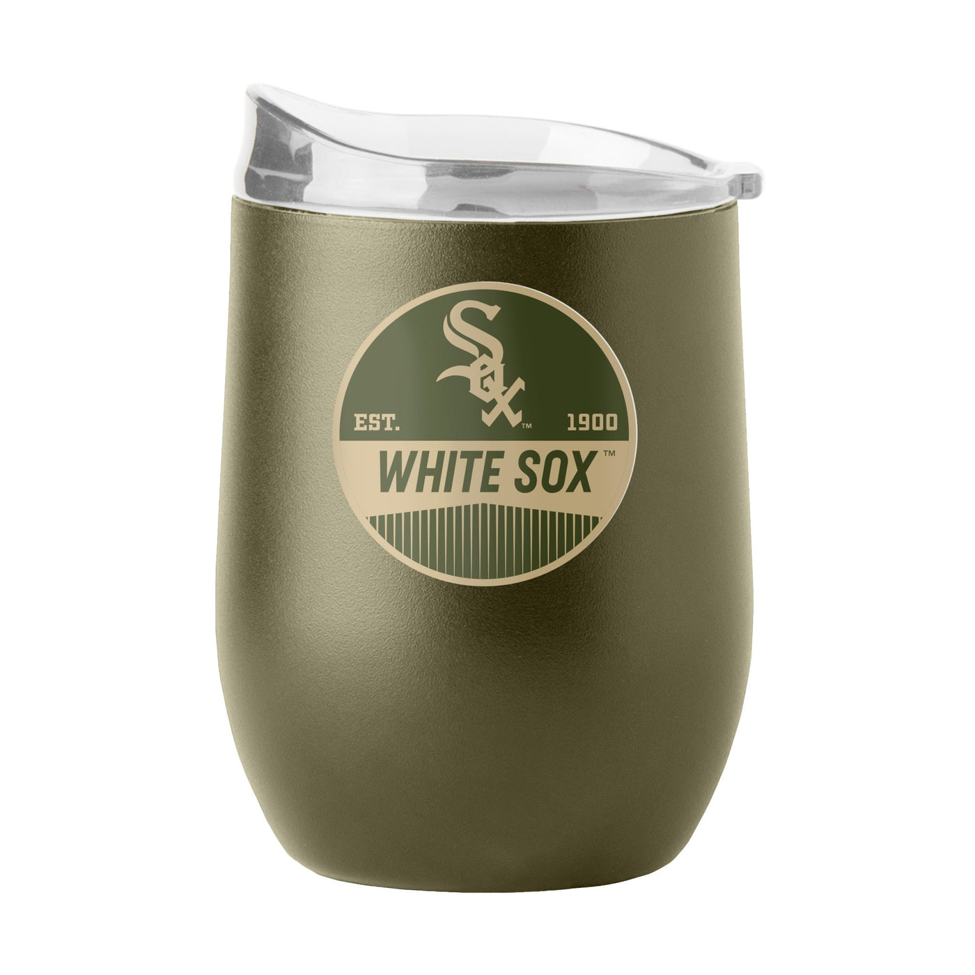 Chicago White Sox 16oz Badge Powder Coat Curved Beverage - Logo Brands