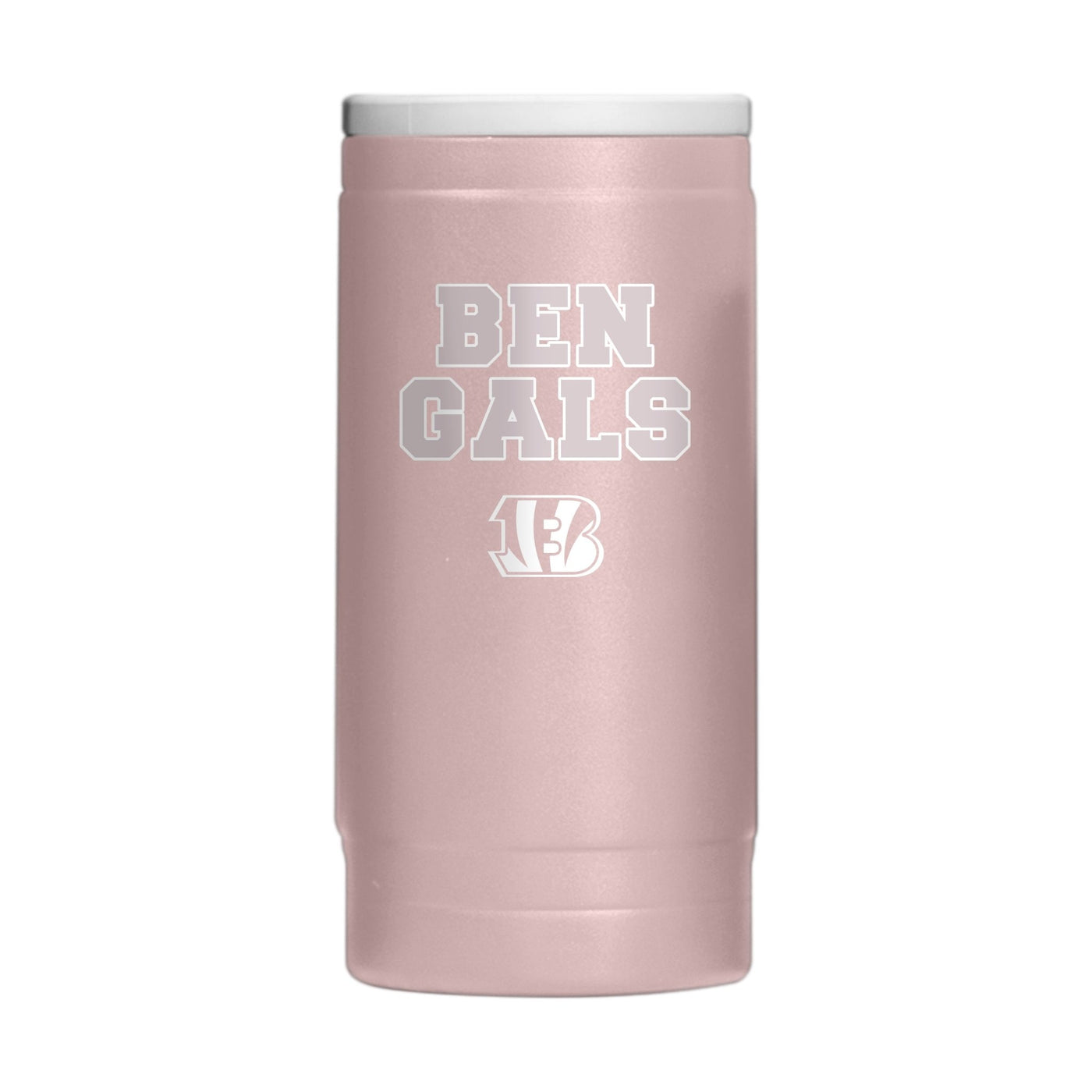 Cincinnati Bengals Stencil Powder Coat Slim Can Coolie - Logo Brands