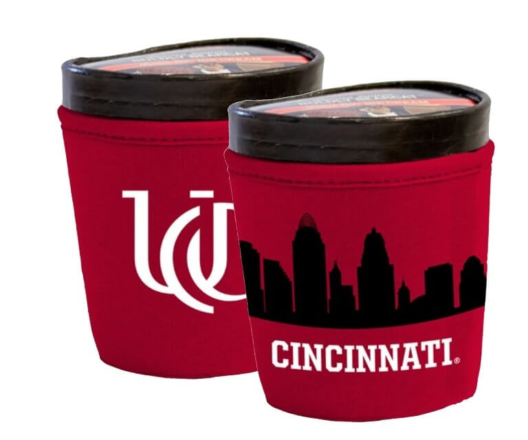 Cincinnati Red University Marks Ice Cream Pint Coozie - Logo Brands