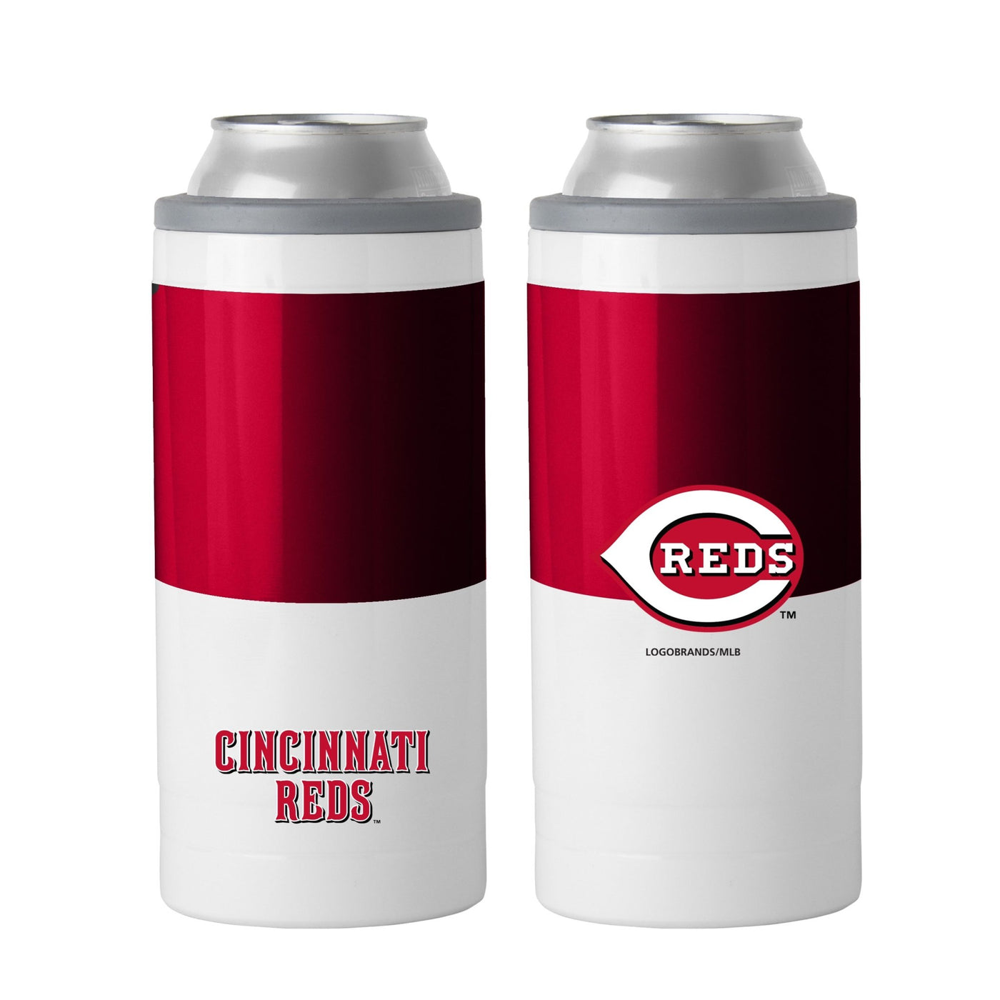 Cincinnati Reds 12oz Colorblock Slim Can Coolie - Logo Brands