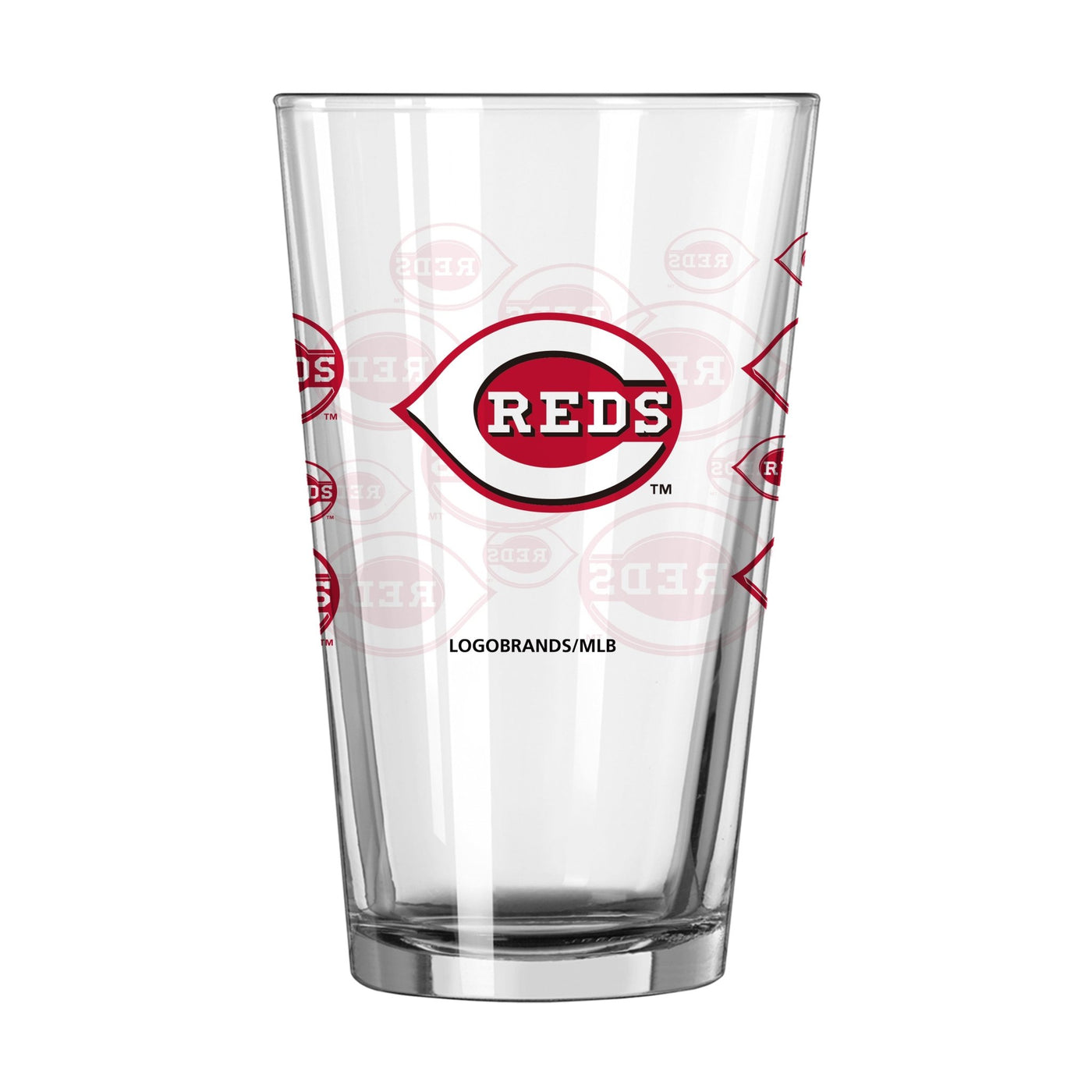 Cincinnati Reds 16oz Scatter Pint Glass - Logo Brands