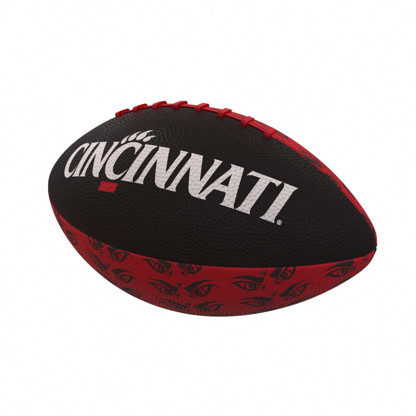 Cincinnati Repeating Mini-Size Rubber Football - Logo Brands