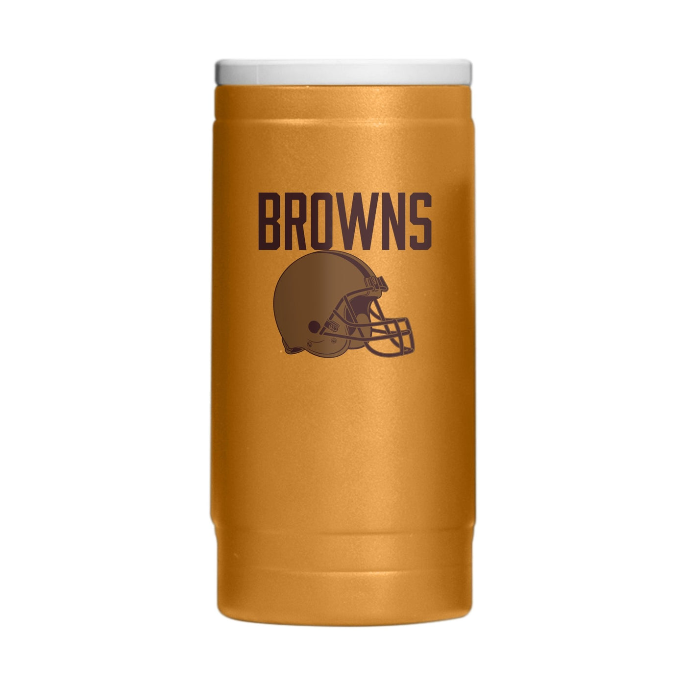 Cleveland Browns Huddle Powder Coat Slim Can Coolie - Logo Brands