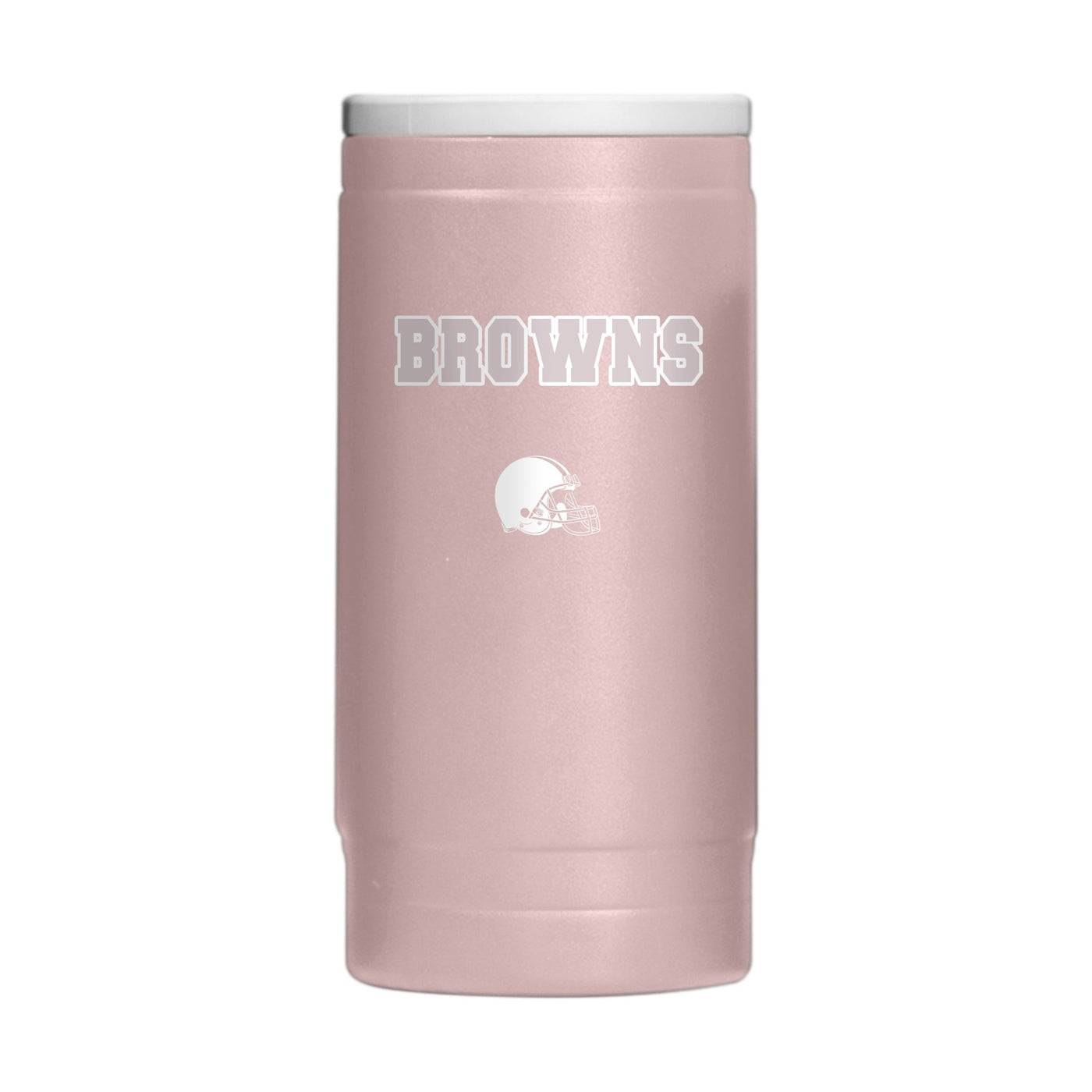 Cleveland Browns Stencil Powder Coat Slim Can Coolie - Logo Brands