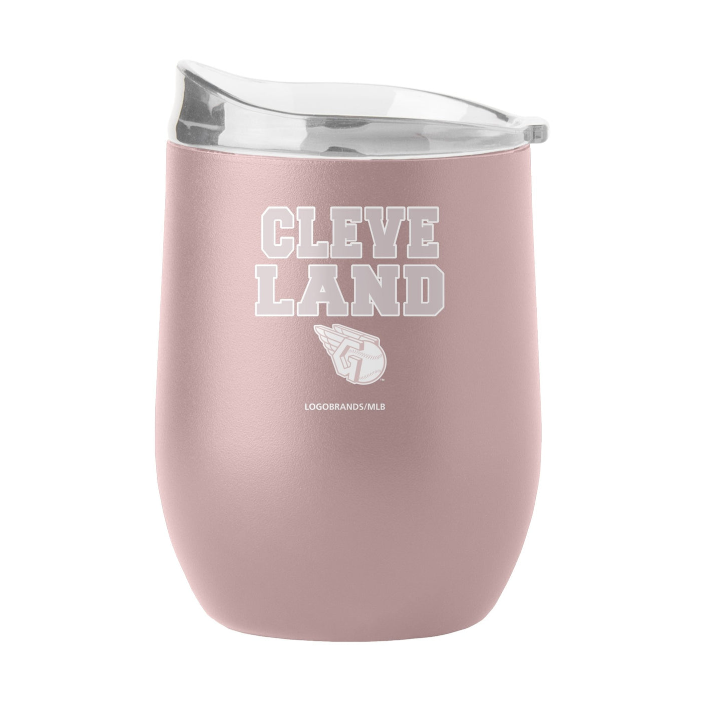 Cleveland Guardians 16oz Stencil Powder Coat Curved Beverage - Logo Brands