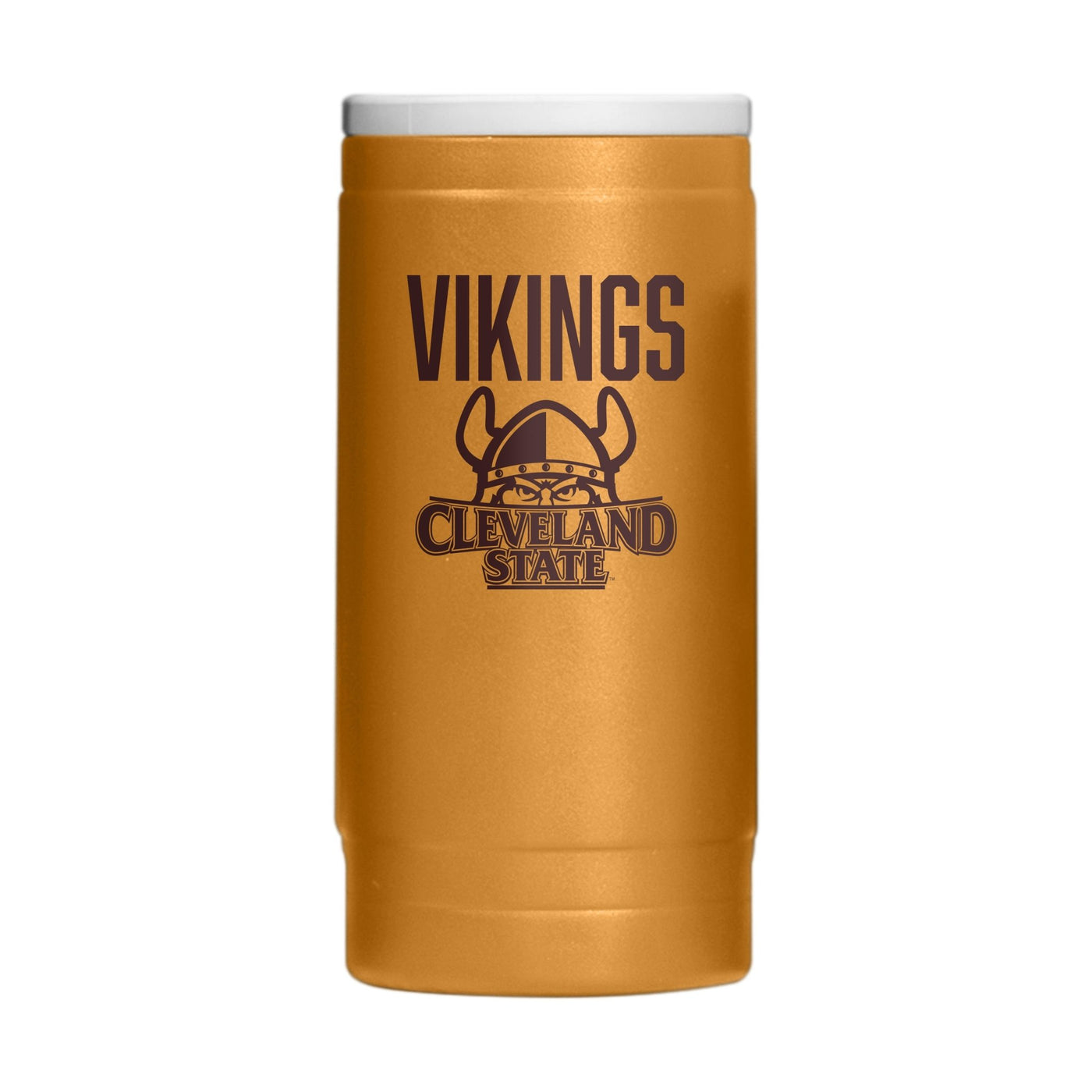 Cleveland State 12oz Oak Huddle Powdercoat SlimCan Coolie - Logo Brands