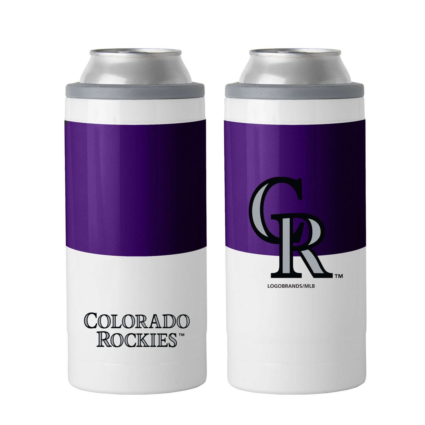 Colorado Rockies 12oz Colorblock Slim Can Coolie - Logo Brands