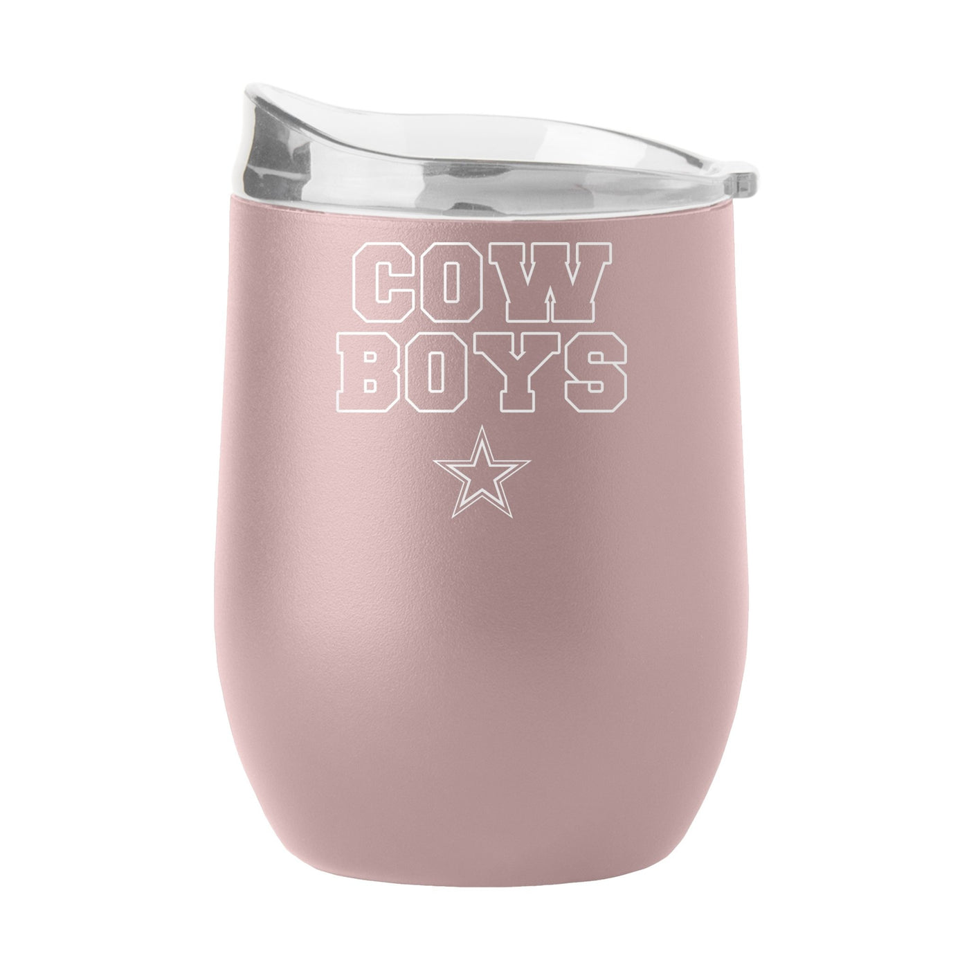 Dallas Cowboys 16oz Stencil Powder Coat Curved Beverage - Logo Brands
