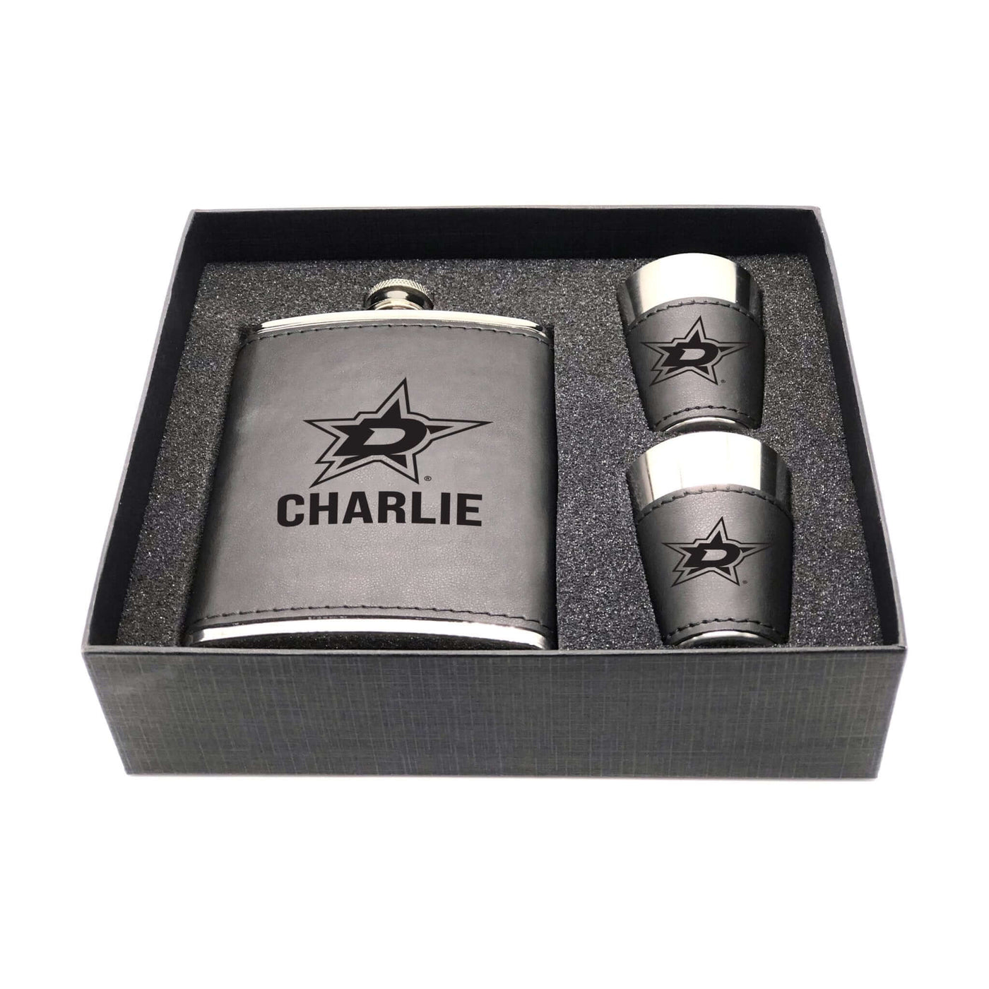 Dallas Stars Personalized Shot and Flask Set - Logo Brands