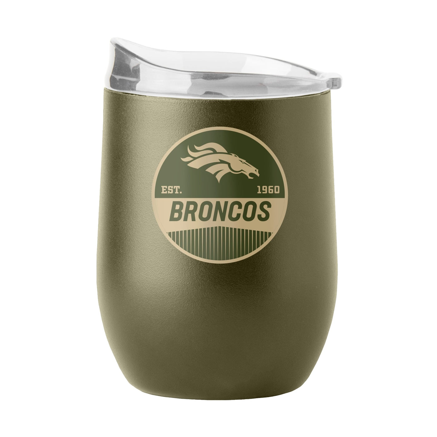 Denver Broncos 16oz Badge Powder Coat Curved Beverage - Logo Brands