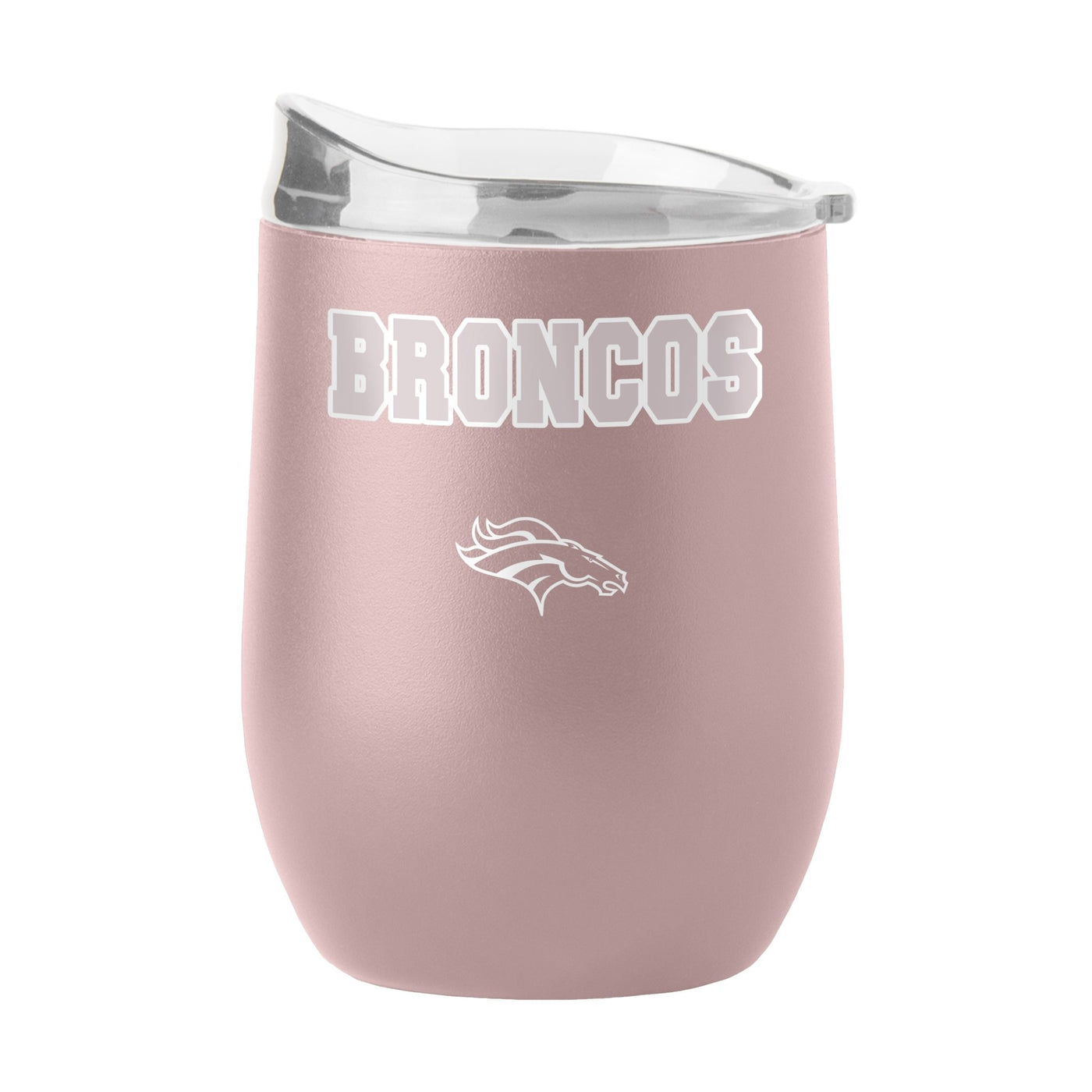 Denver Broncos 16oz Stencil Powder Coat Curved Beverage - Logo Brands