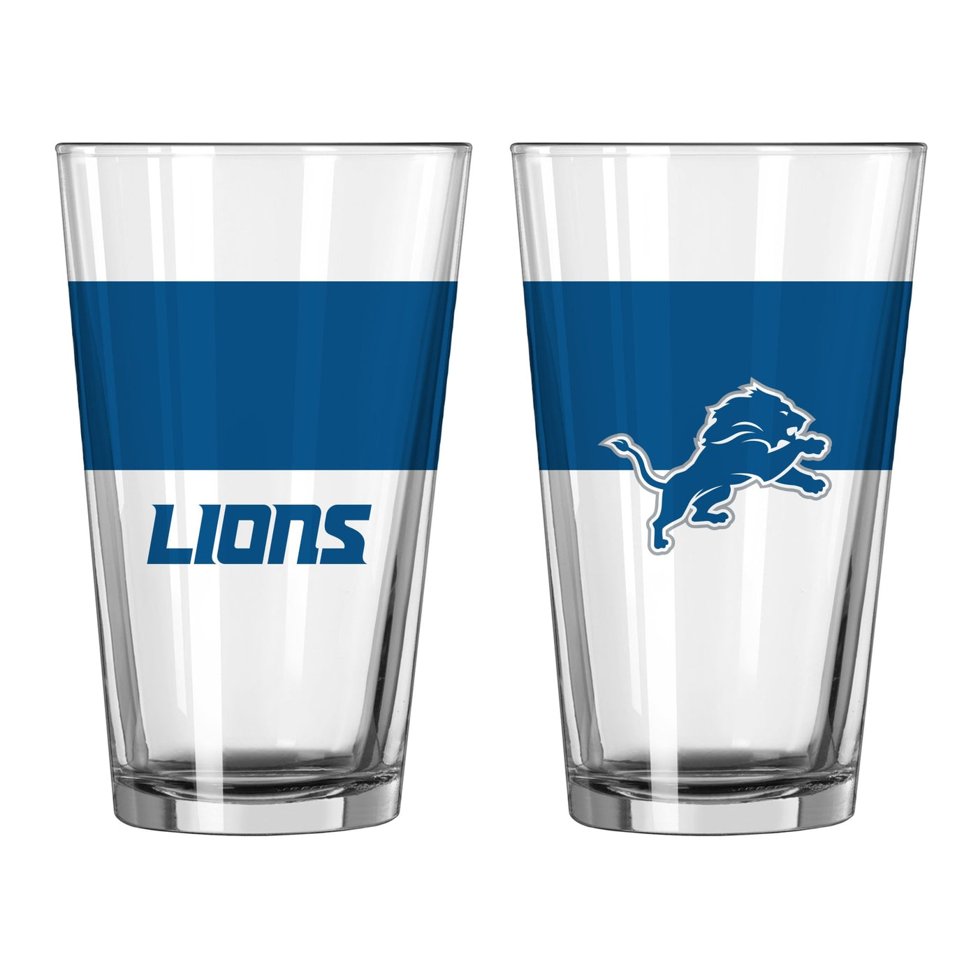 Detroit Lions 16oz Colorblock Pint Glass - Logo Brands
