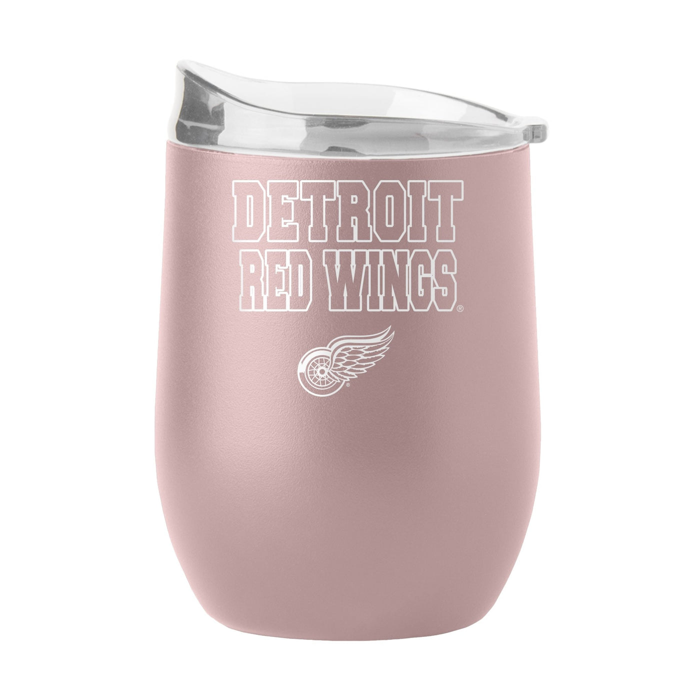 Detroit Red Wings 16oz Stencil Powder Coat Curved Bev - Logo Brands