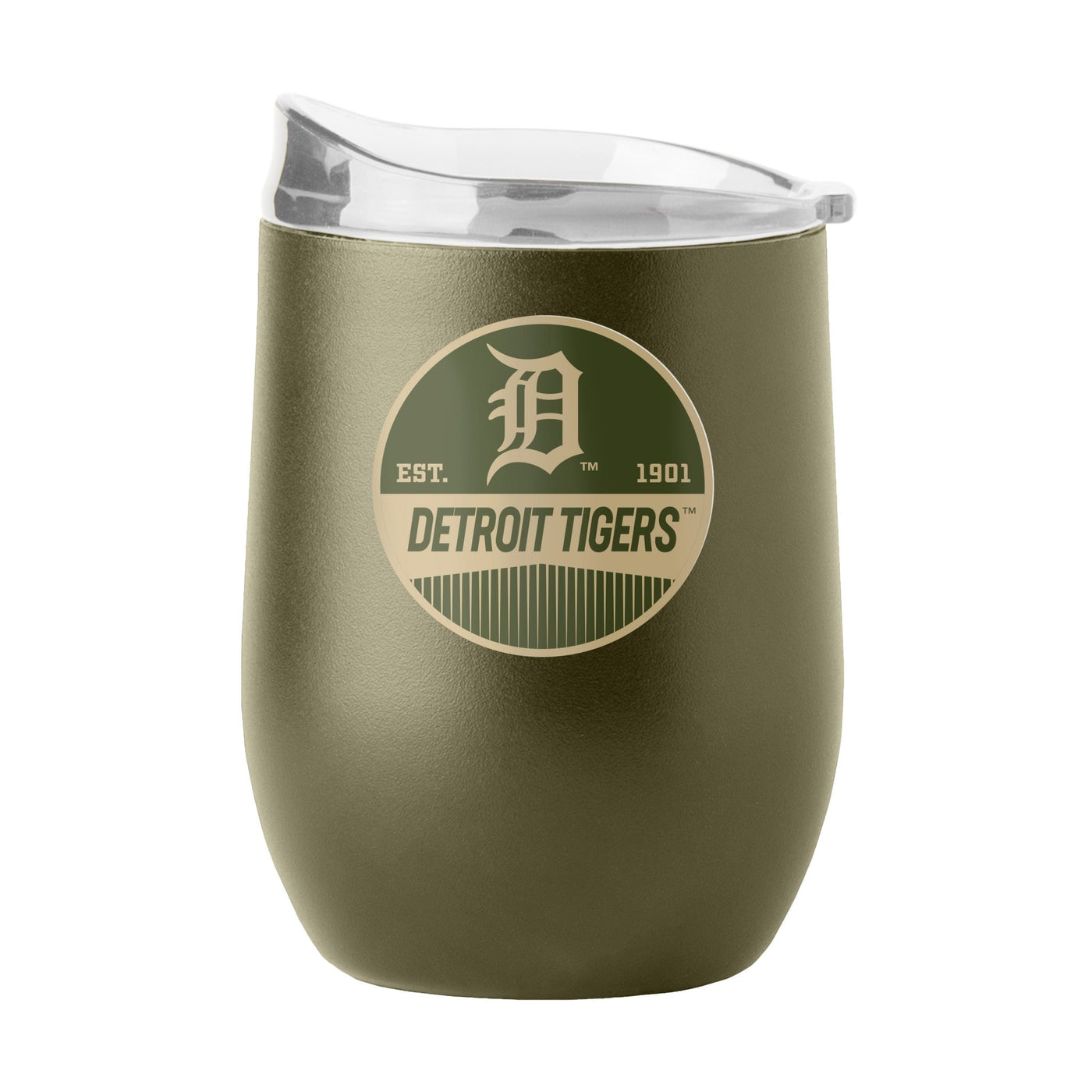 Detroit Tigers 16oz Badge Powder Coat Curved Beverage - Logo Brands