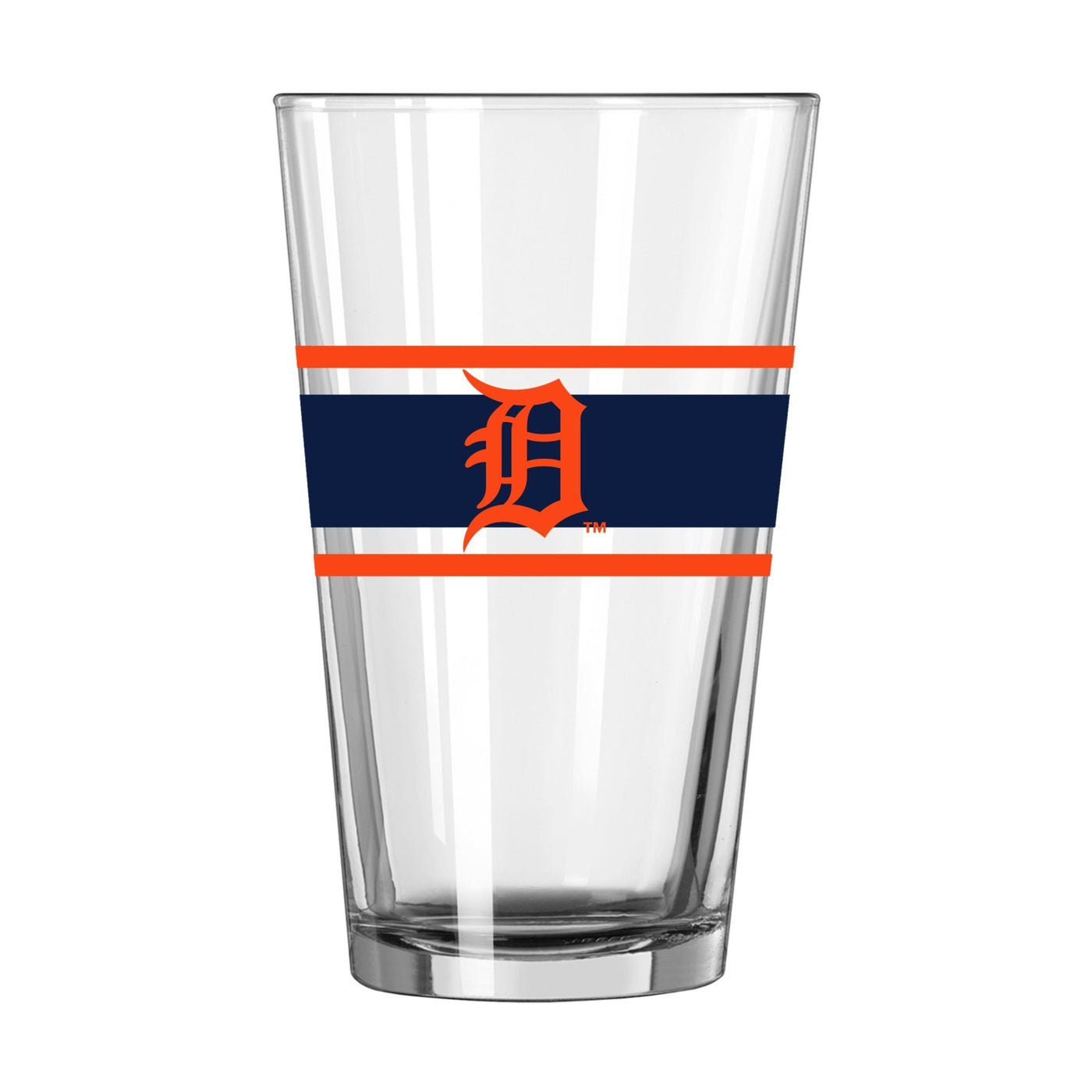 Detroit Tigers 16oz Stripe Pint Glass - Logo Brands