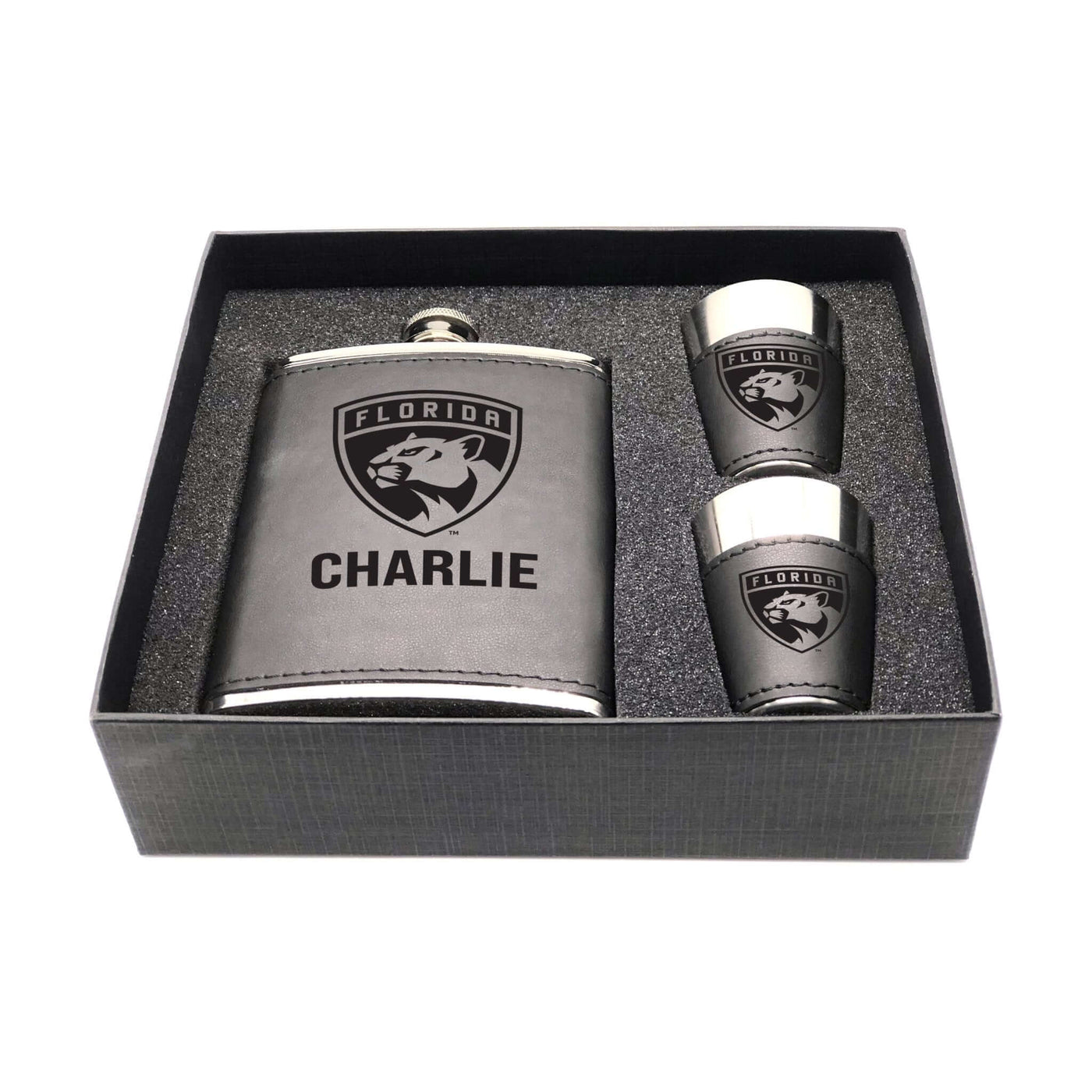 Florida Panthers Personalized Shot and Flask Set - Logo Brands