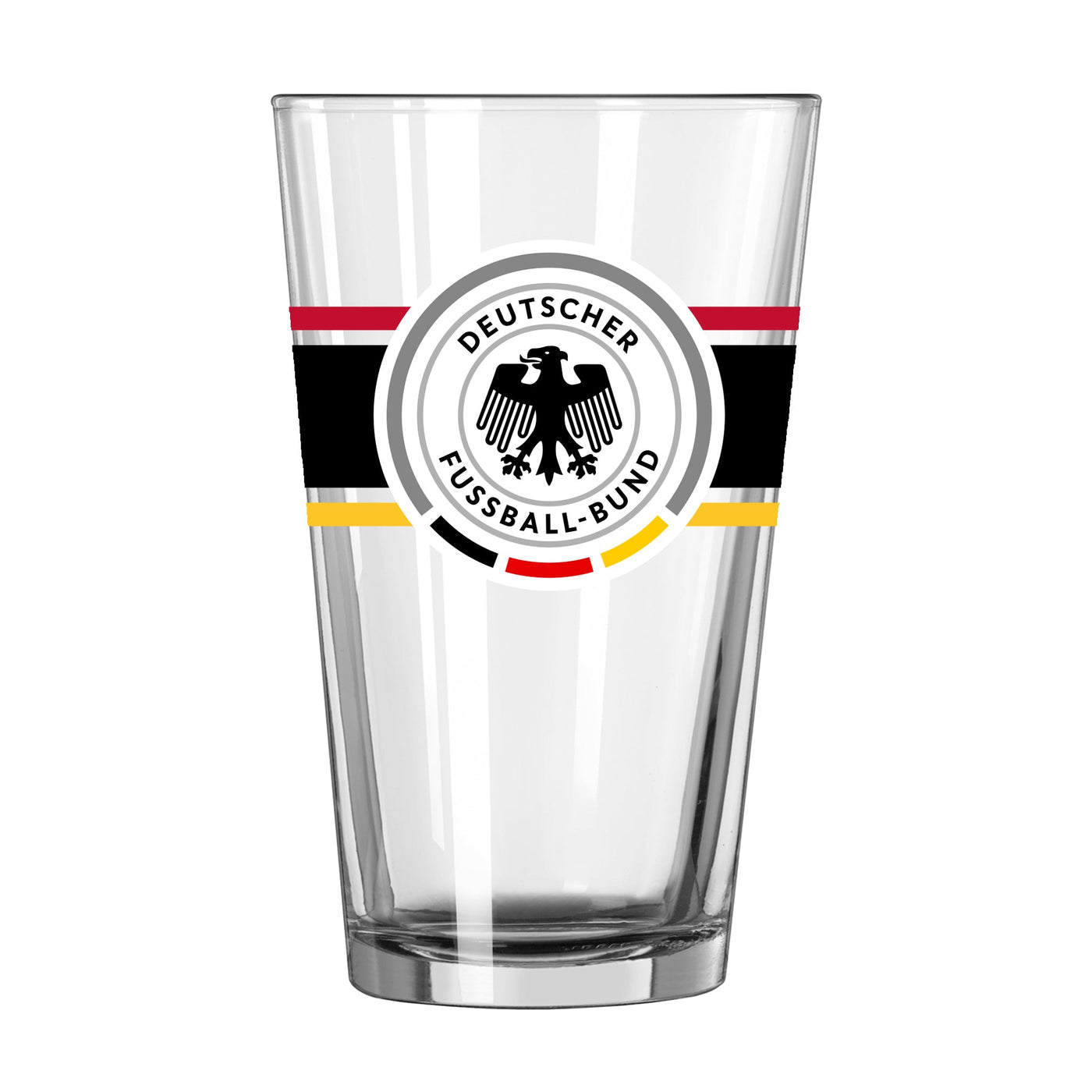 Germany Men's National Soccer 16oz Stripe Pint Glass - Logo Brands