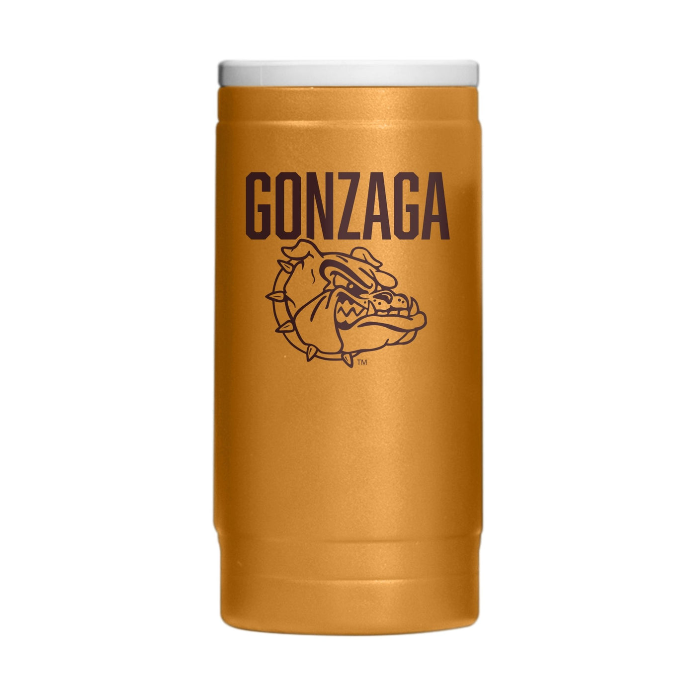 Gonzaga 12oz Oak Huddle Powdercoat SlimCan Coolie - Logo Brands