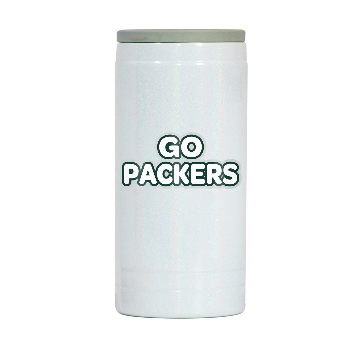 Green Bay Packers 12oz Bubble Iridescent Slim Coolie - Logo Brands