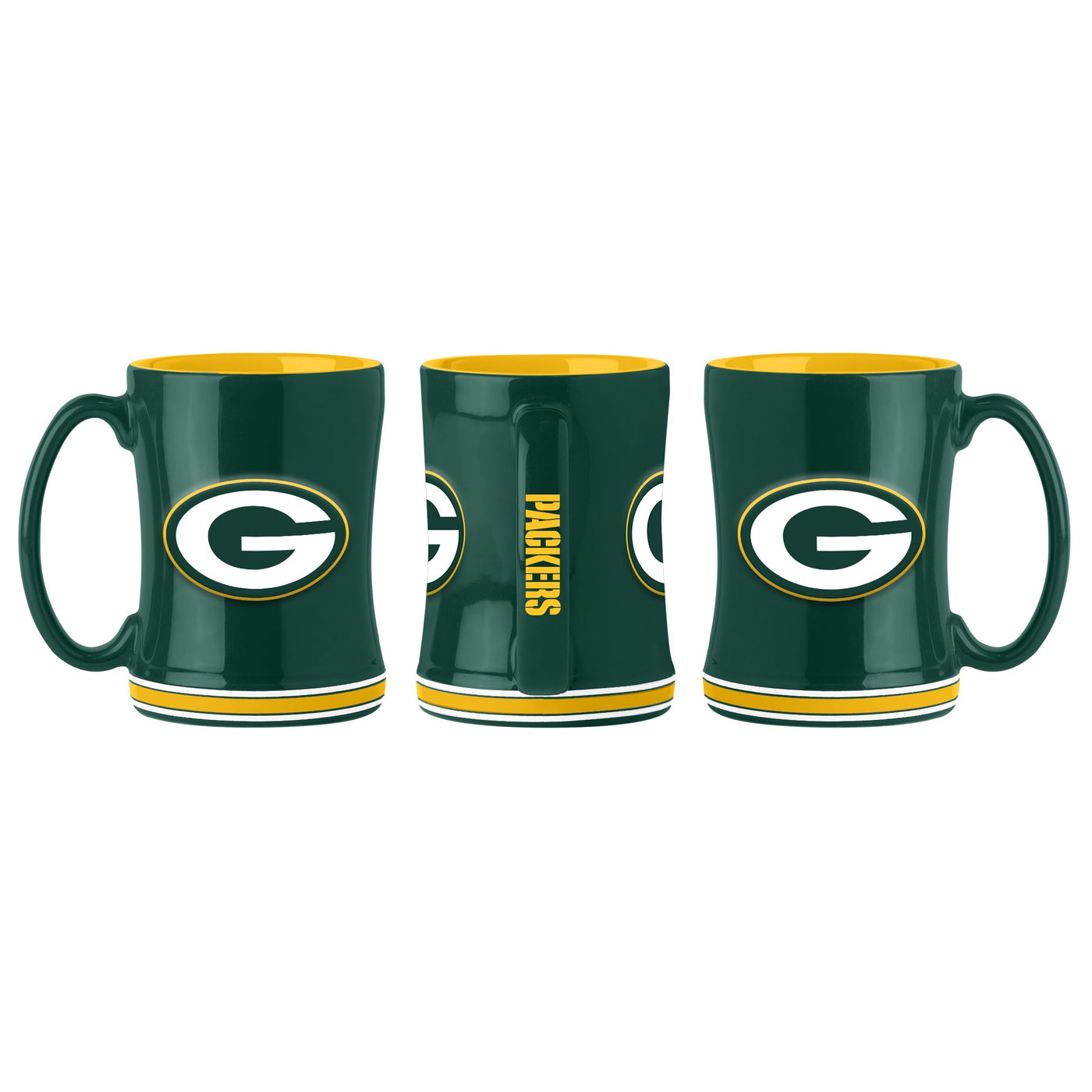 Green Bay Packers 14oz Relief Mug - Logo Brands