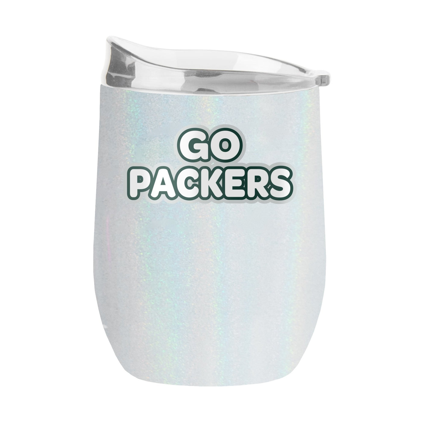 Green Bay Packers 16oz Bubble Iridescent Curved Tumbler - Logo Brands