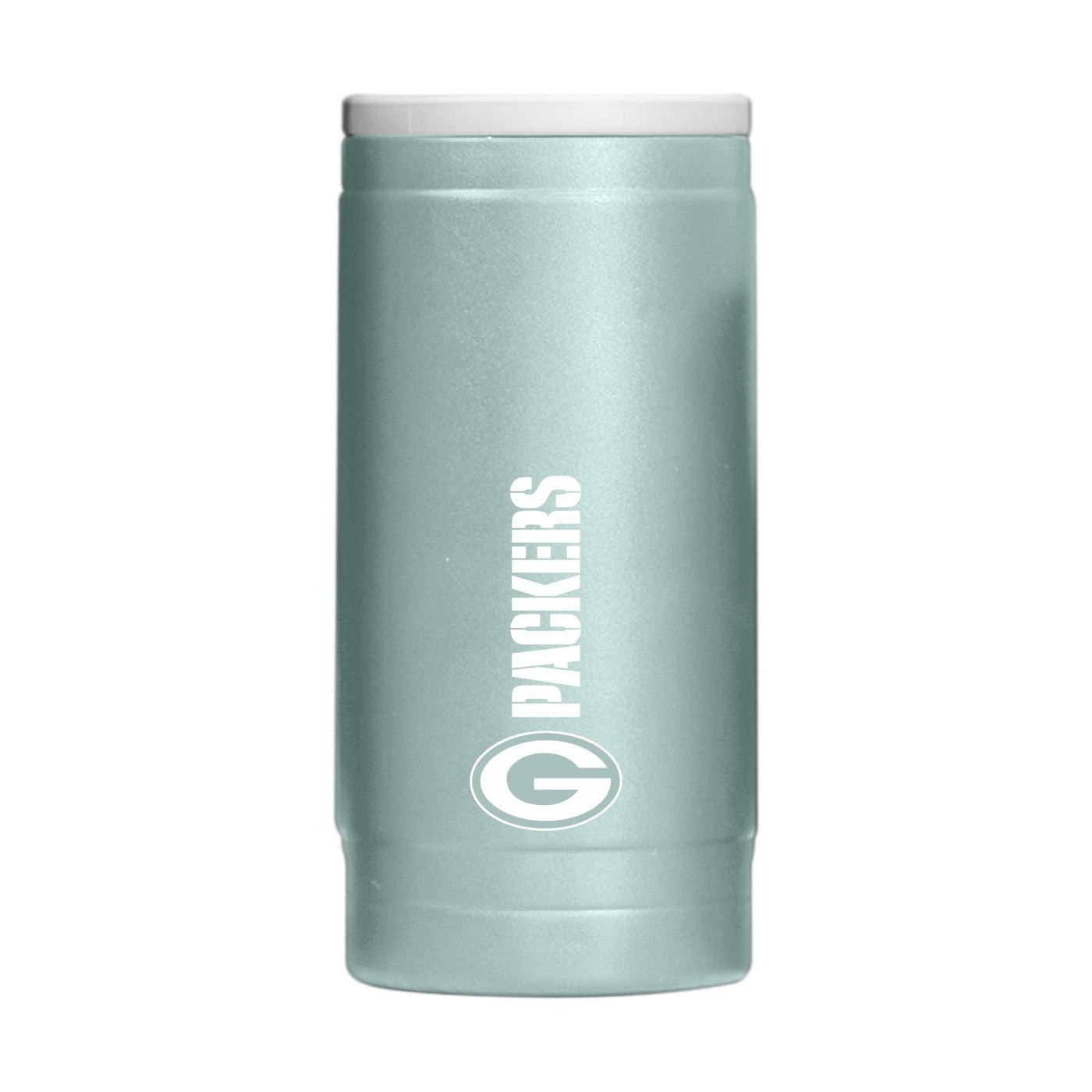 Green Bay Packers Vertical Powder Coat Slim Can Coolie - Logo Brands