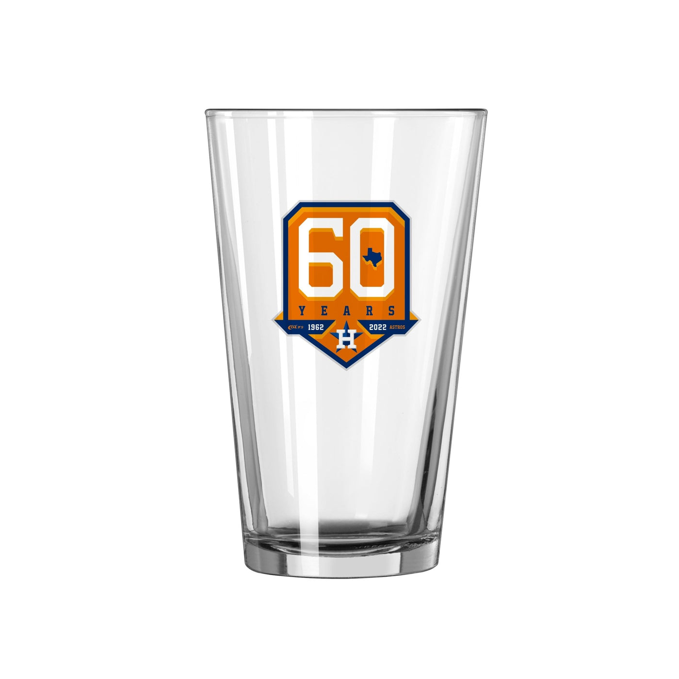 Houston Astros 16oz 60th Anniversary Pint Glass - Logo Brands